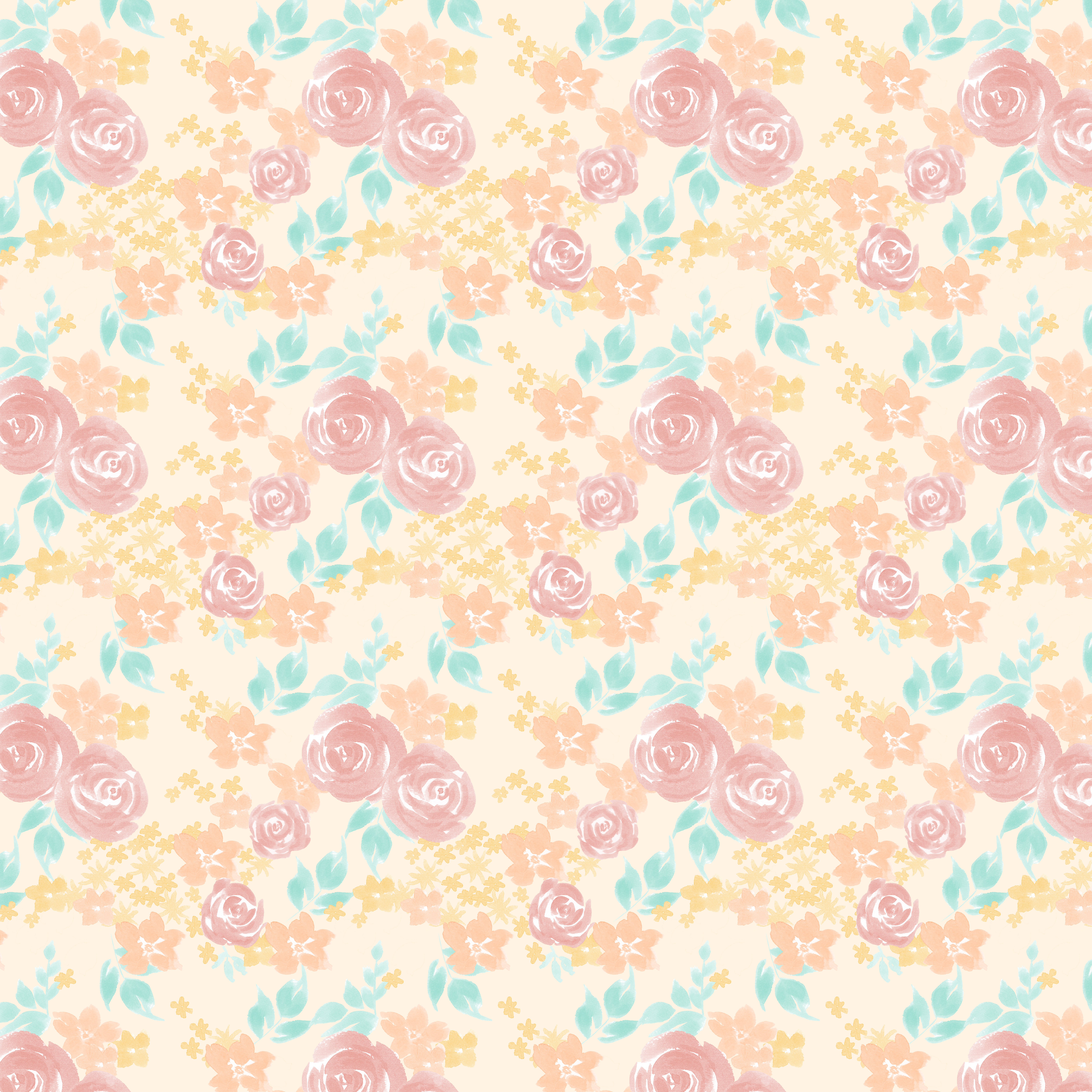 Goldenhour - Pastel Floral Pattern 