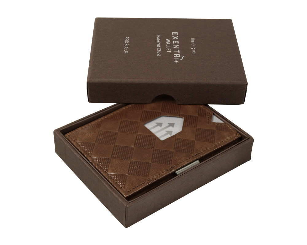 Exentri Wallet - Hazelnut Chess