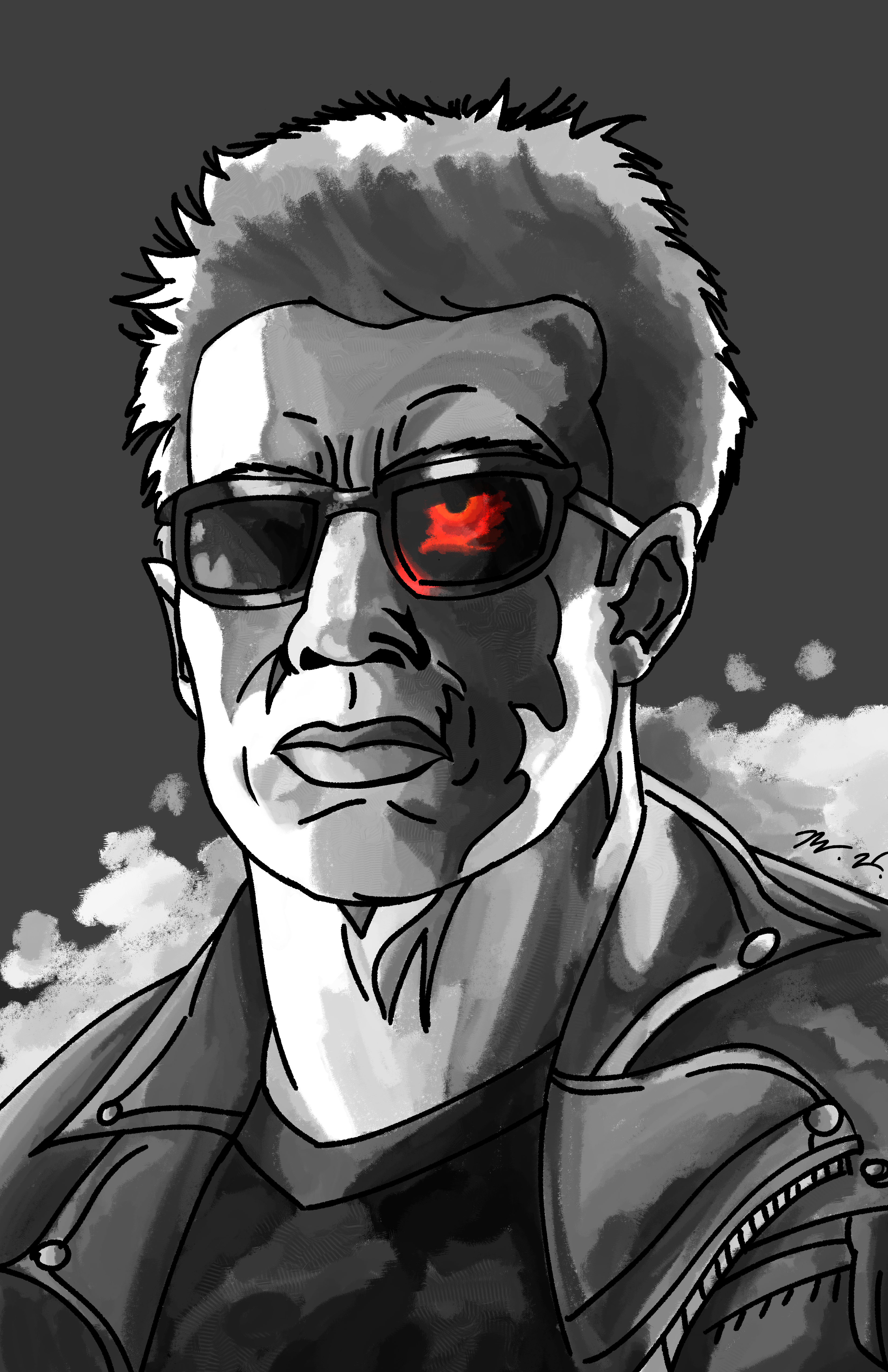 Terminator Grayscale - Dark