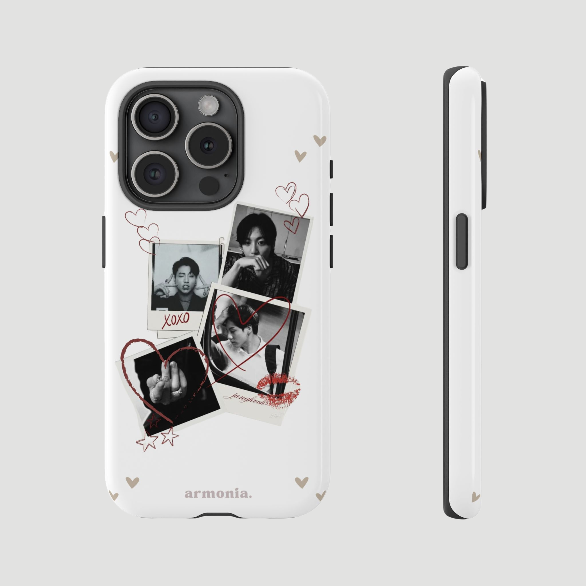 Jungkook ''XOXO'' Polaroid Love – Artistic Tough Phone Case Gift for ARMYs