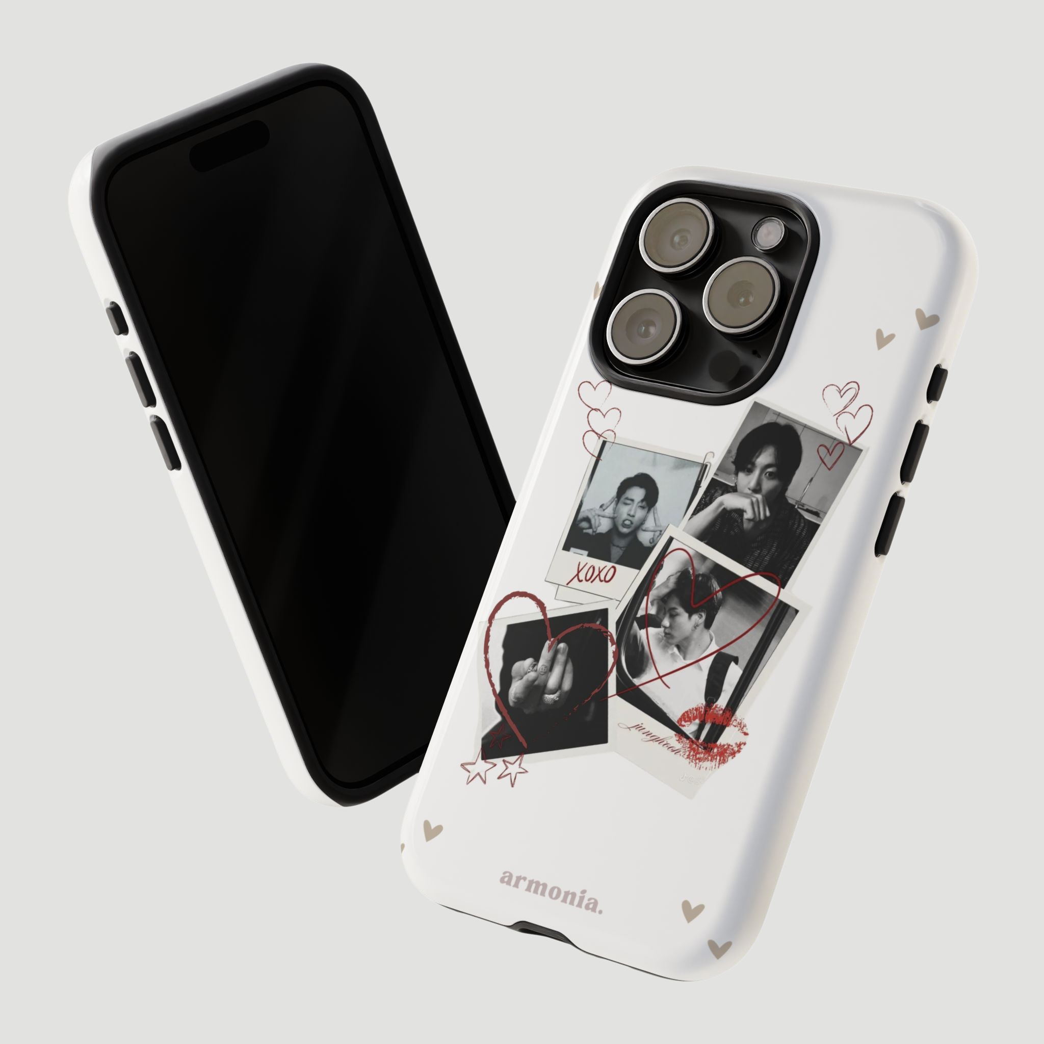 Jungkook ''XOXO'' Polaroid Love – Artistic Tough Phone Case Gift for ARMYs