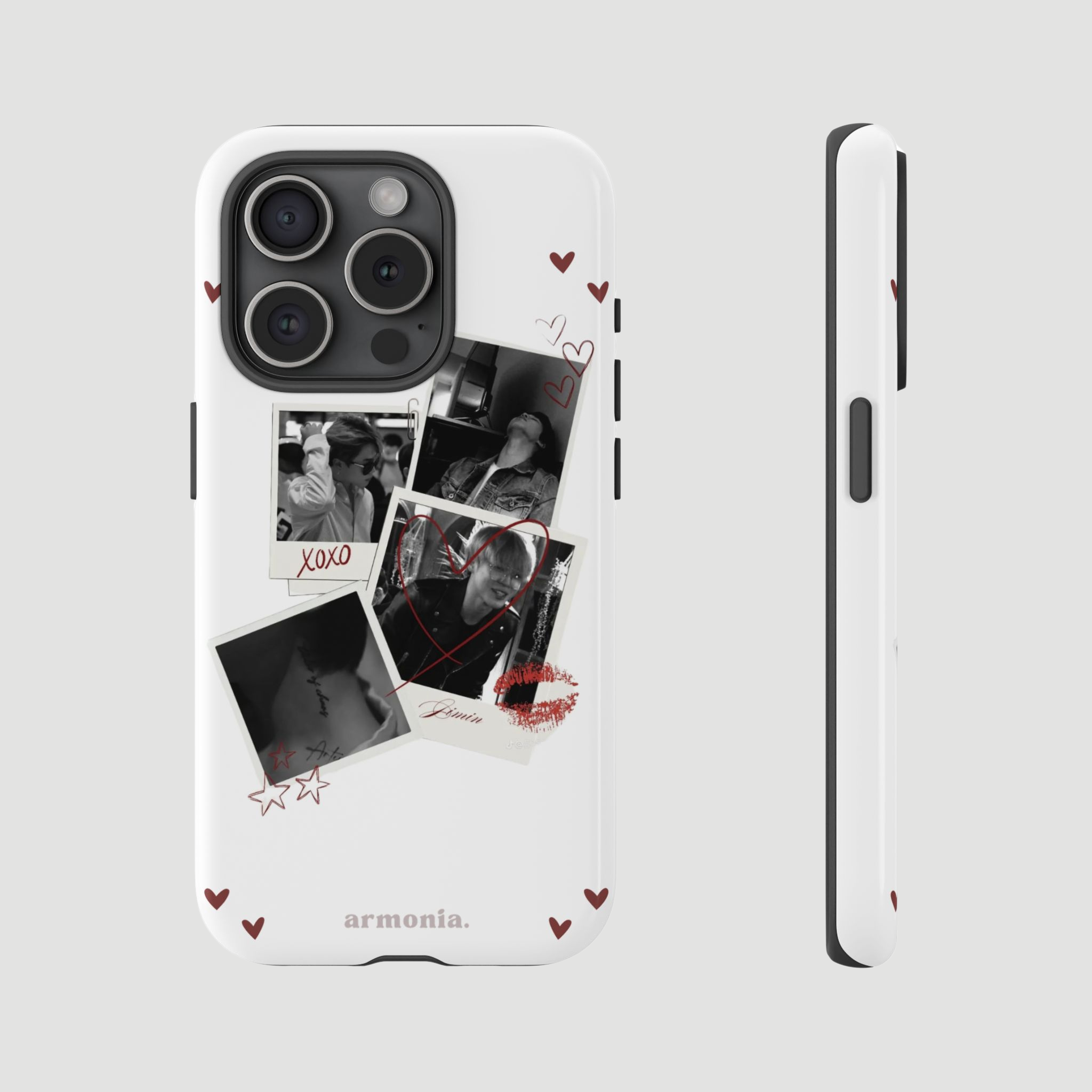 Jimin ''XOXO'' Polaroid Love – Artistic Tough Phone Case Gift for ARMYs