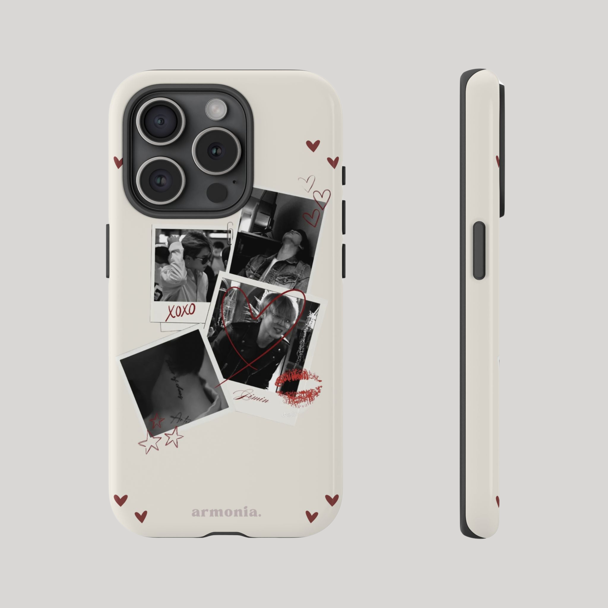 Jimin ''XOXO'' Polaroid Love – Artistic Tough Phone Case Gift for ARMYs