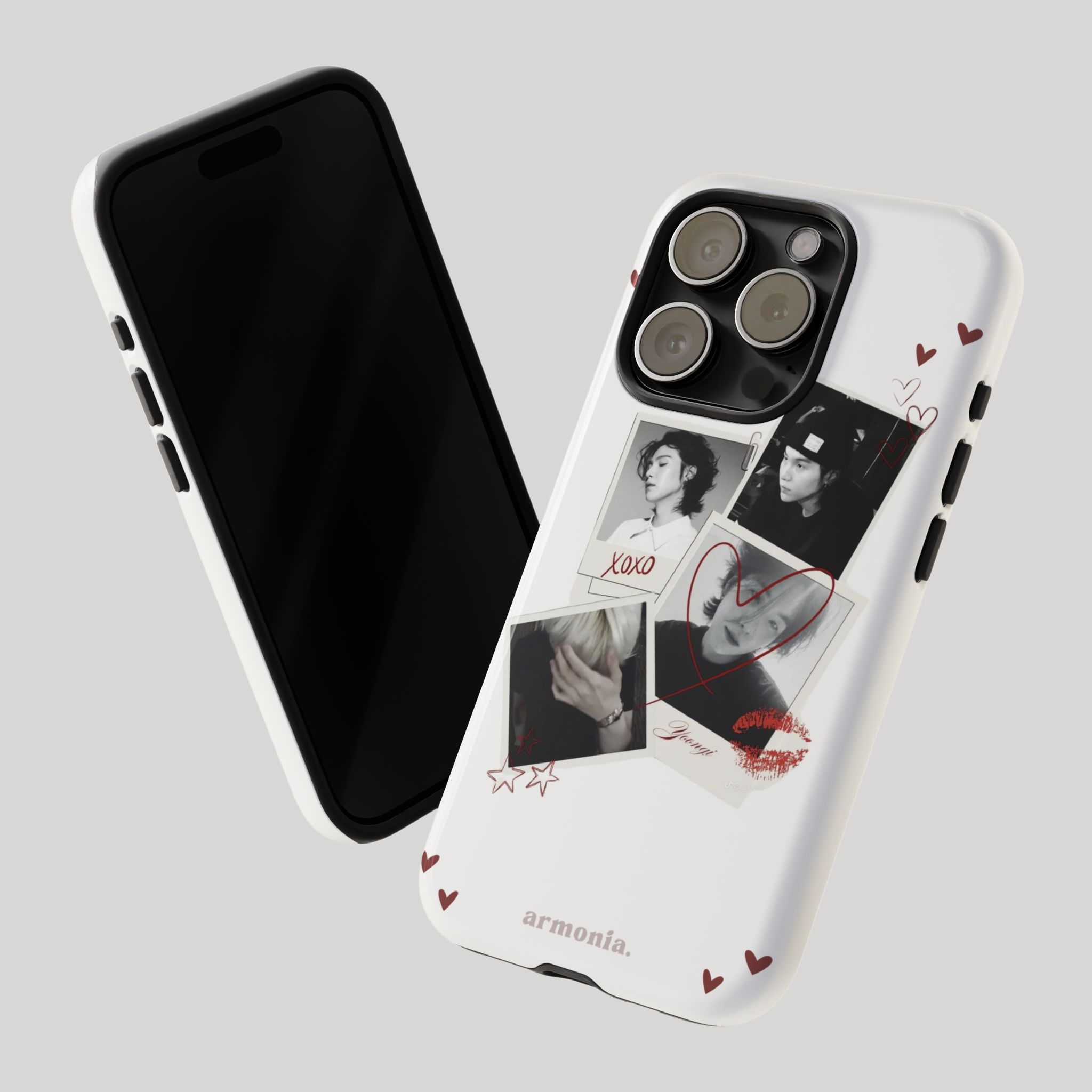Suga (Min Yoongi) ''XOXO'' Polaroid Love – Artistic Tough Phone Case Gift for ARMYs