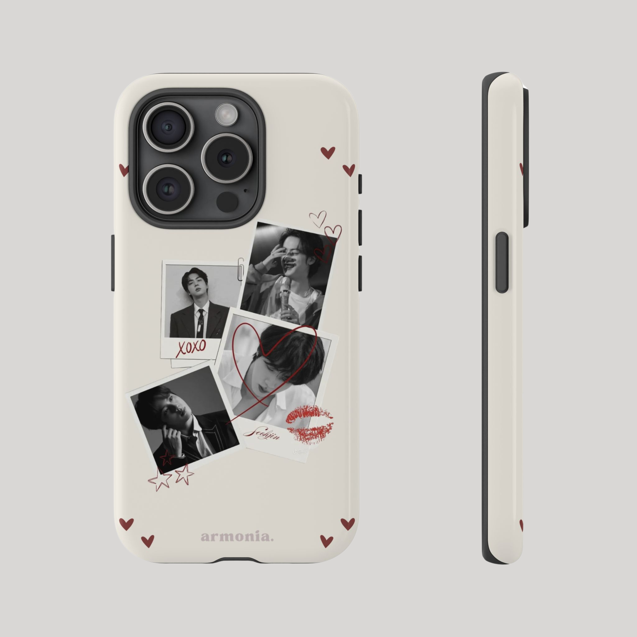 Jin ''XOXO'' Polaroid Love – Artistic Tough Phone Case Gift for ARMYs