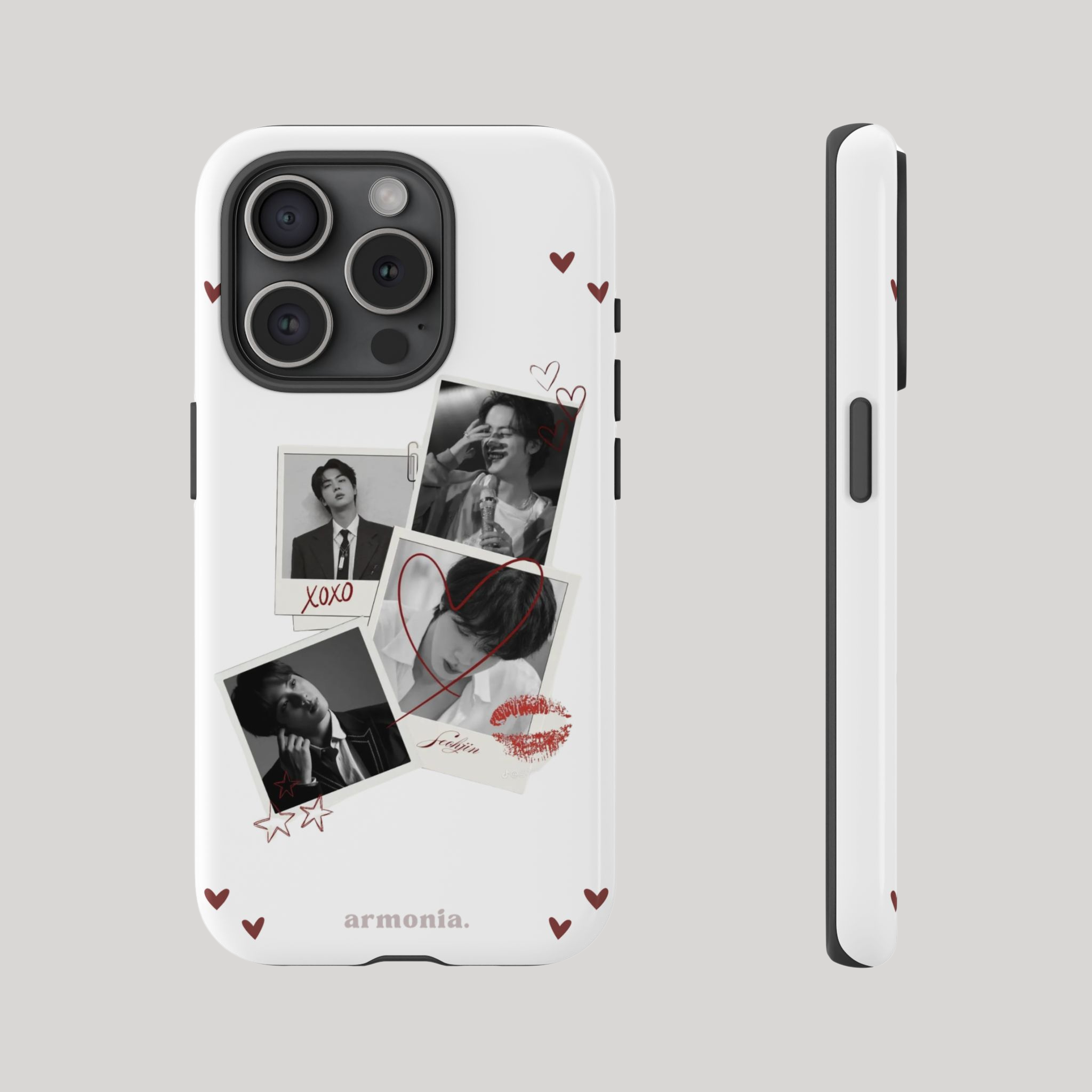 Jin ''XOXO'' Polaroid Love – Artistic Tough Phone Case Gift for ARMYs