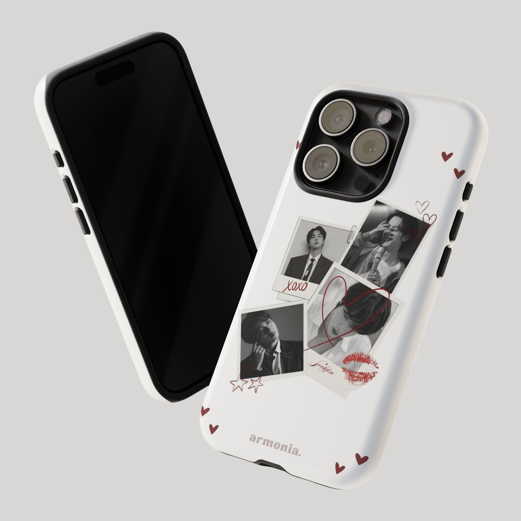 Jin ''XOXO'' Polaroid Love – Artistic Tough Phone Case Gift for ARMYs