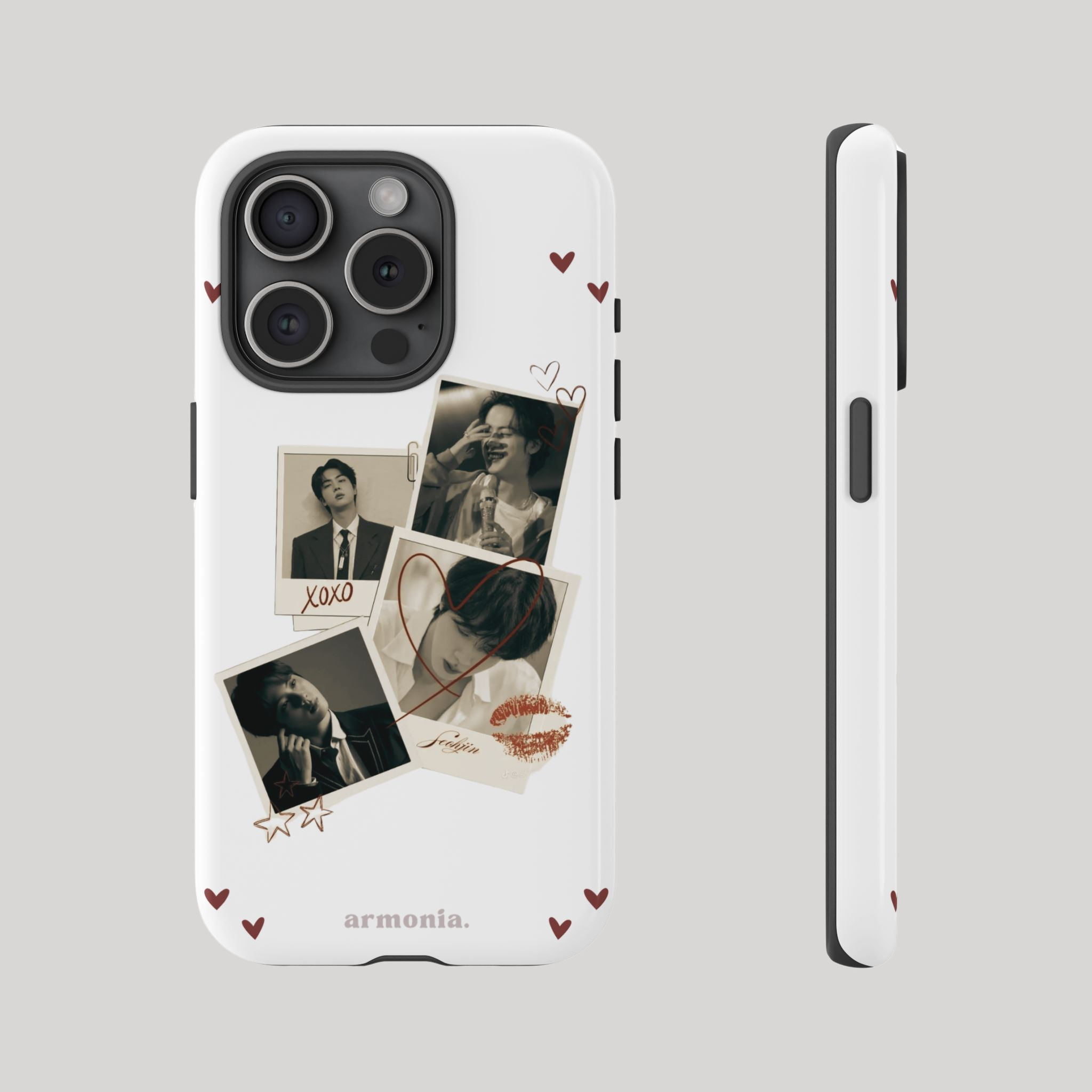 Jin ''XOXO'' Polaroid Love – Artistic Tough Phone Case Gift for ARMYs