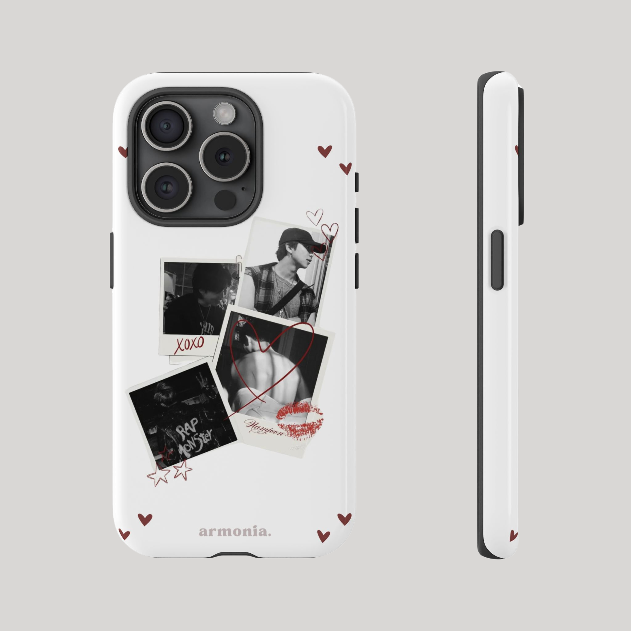 RM (Kim Namjoon) ''XOXO'' Polaroid Love – Artistic Tough Phone Case Gift for ARMYs