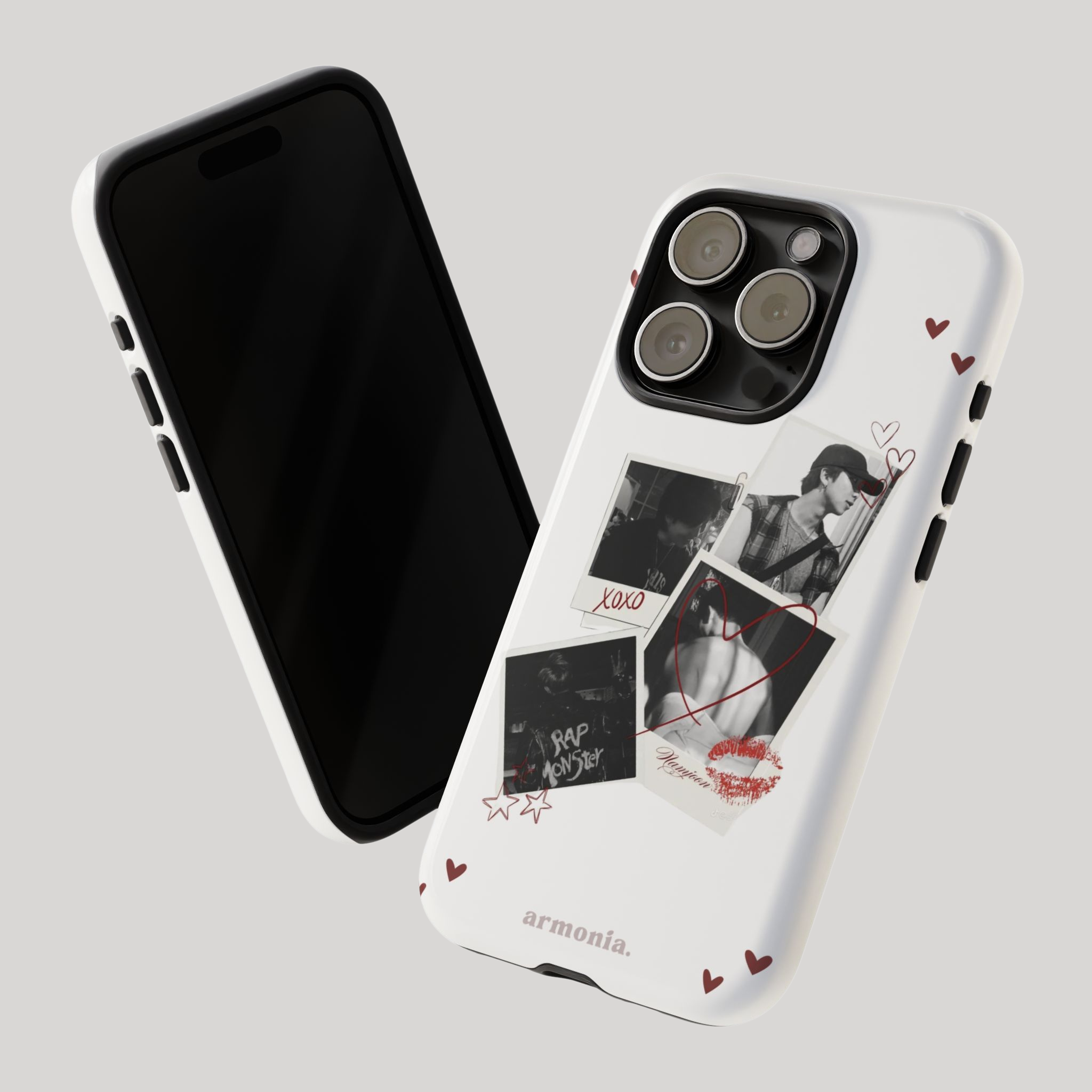 RM (Kim Namjoon) ''XOXO'' Polaroid Love – Artistic Tough Phone Case Gift for ARMYs