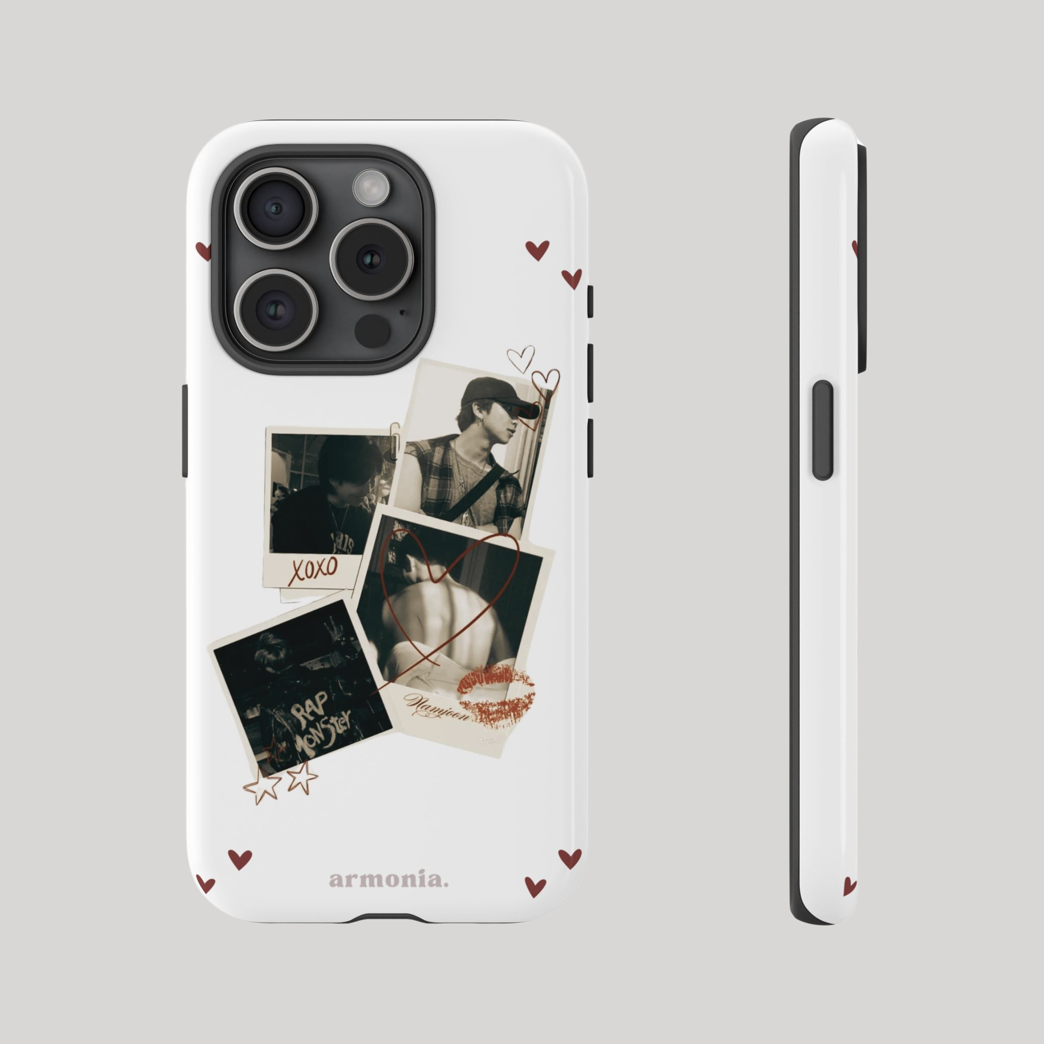 RM (Kim Namjoon) ''XOXO'' Polaroid Love – Artistic Tough Phone Case Gift for ARMYs