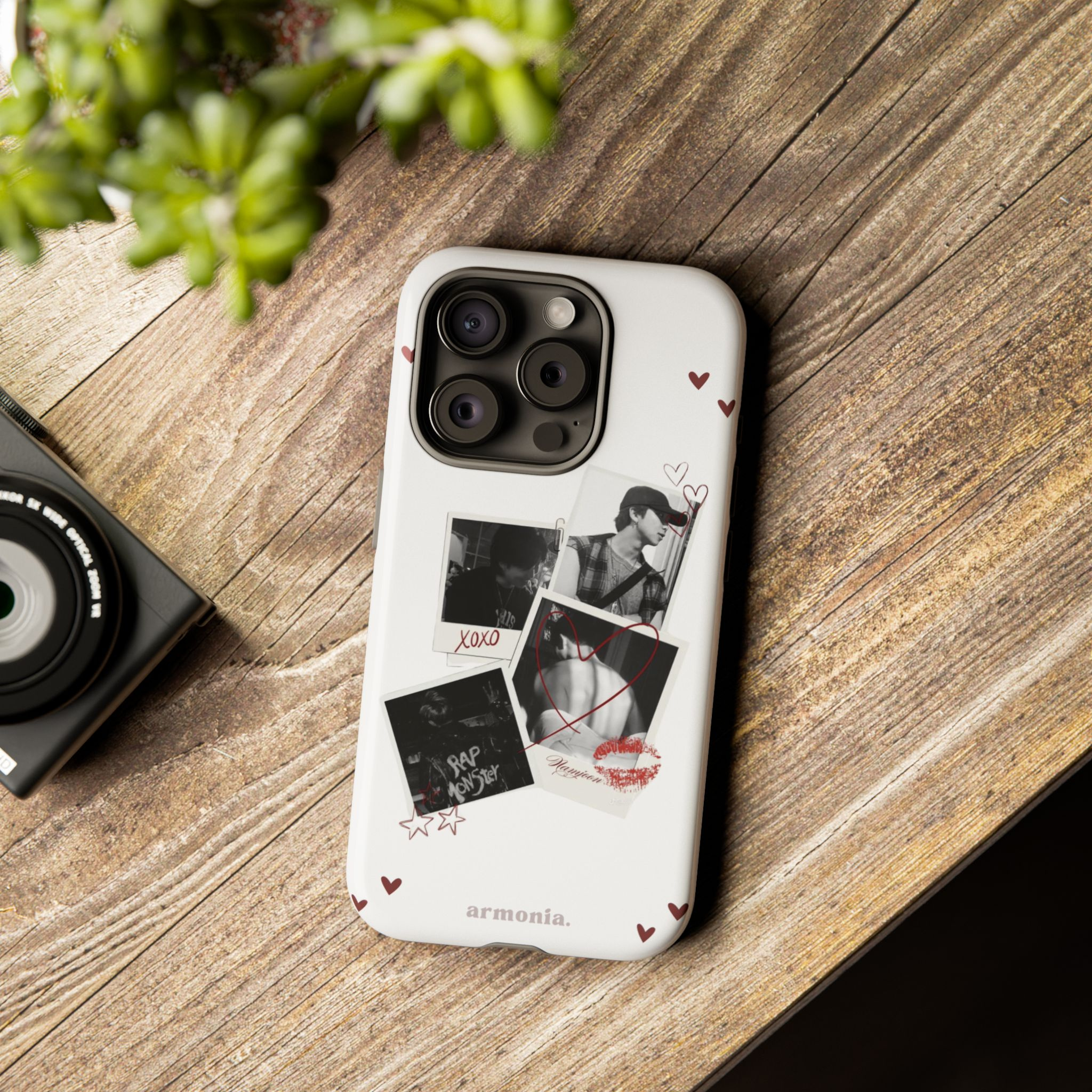 RM (Kim Namjoon) ''XOXO'' Polaroid Love – Artistic Tough Phone Case Gift for ARMYs