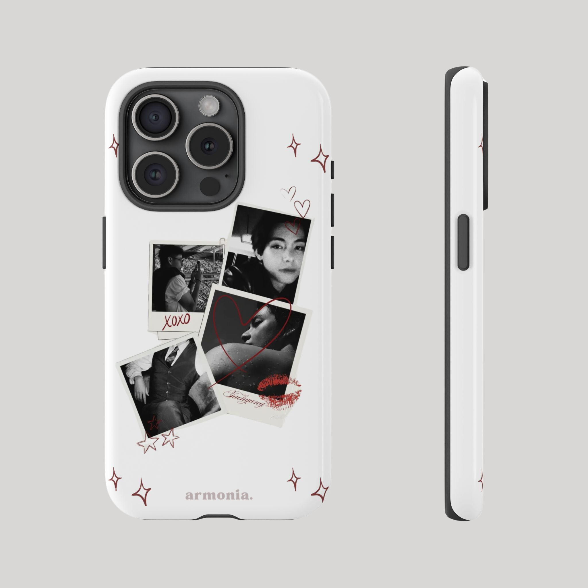 V (Kim Taehyung) ''XOXO'' Polaroid Love – Artistic Tough Phone Case Gift for ARMYs