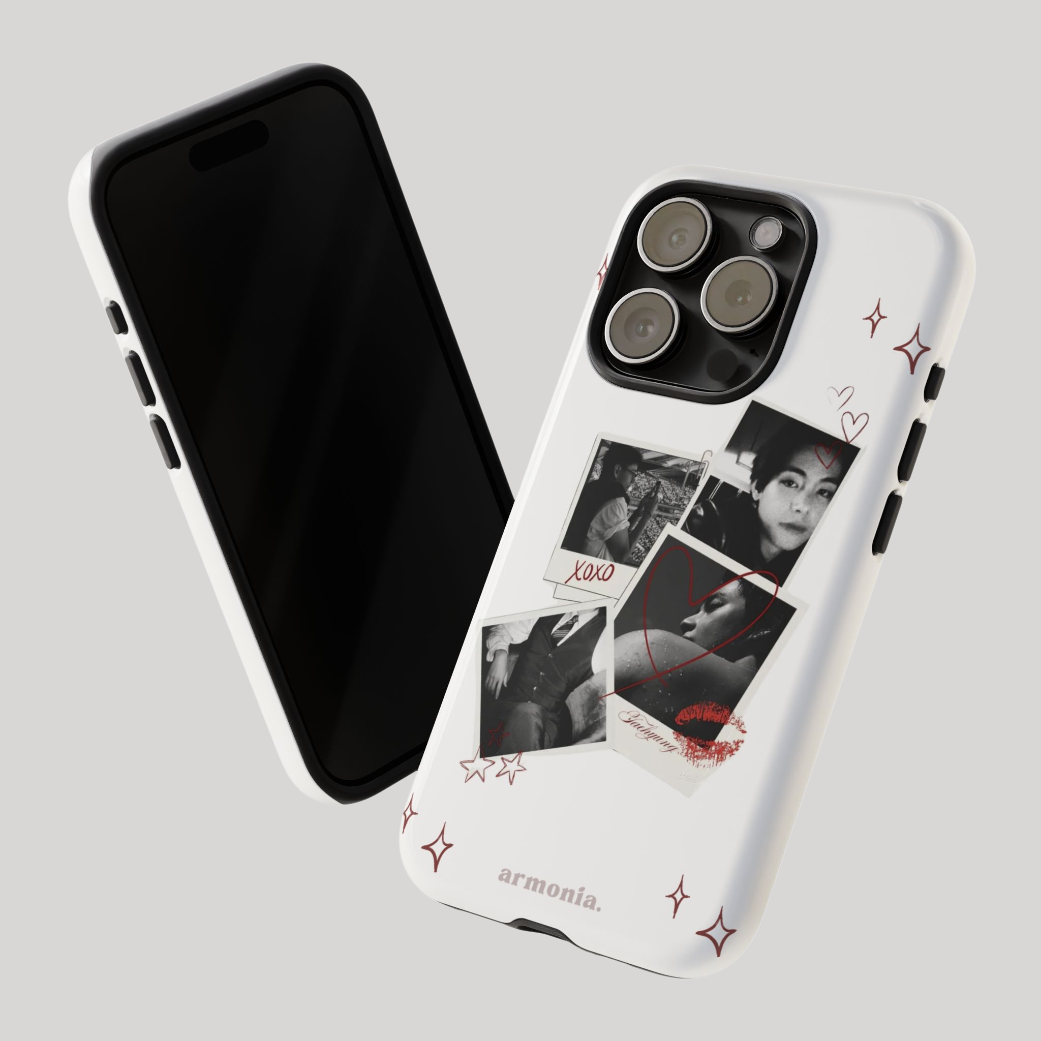 V (Kim Taehyung) ''XOXO'' Polaroid Love – Artistic Tough Phone Case Gift for ARMYs