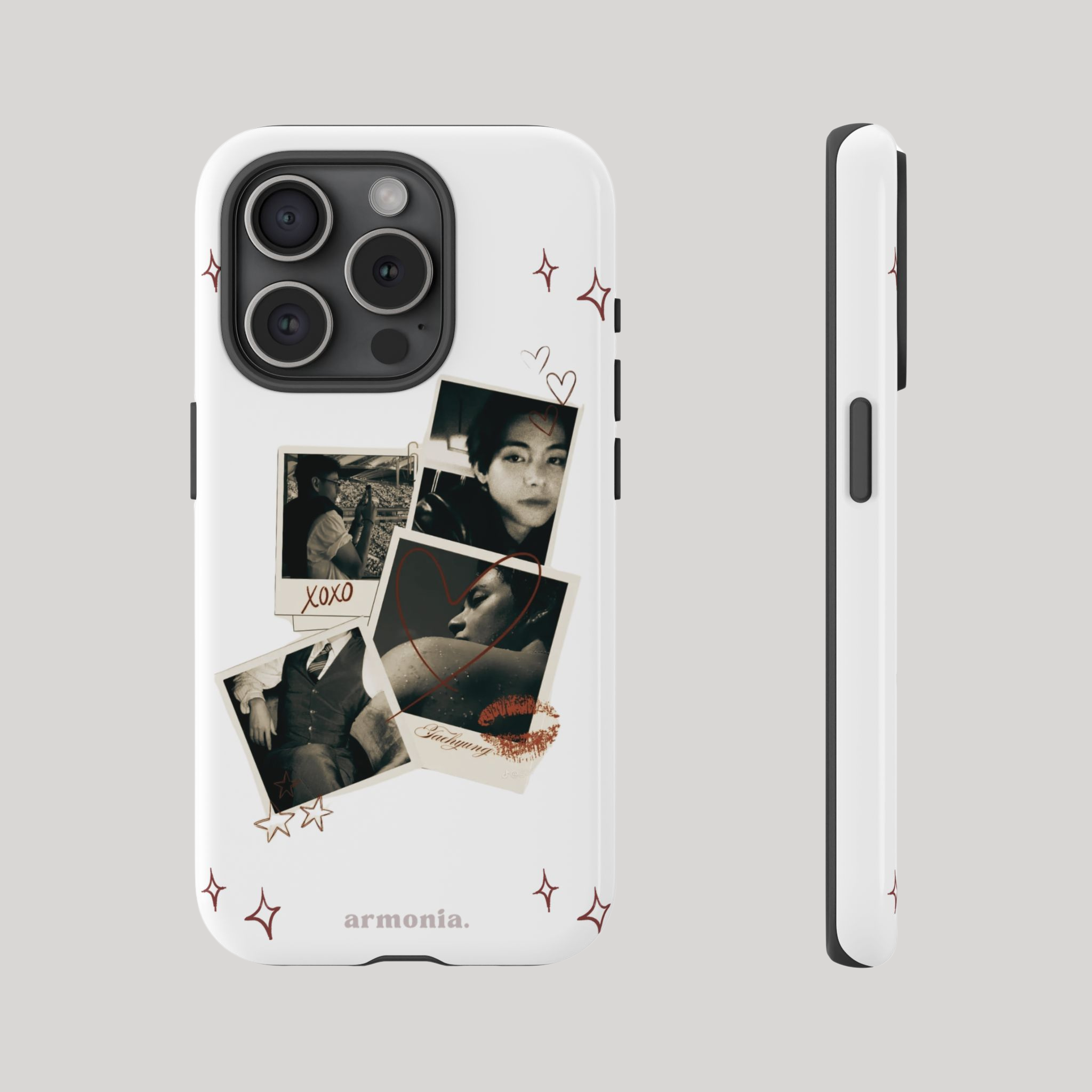 V (Kim Taehyung) ''XOXO'' Polaroid Love – Artistic Tough Phone Case Gift for ARMYs