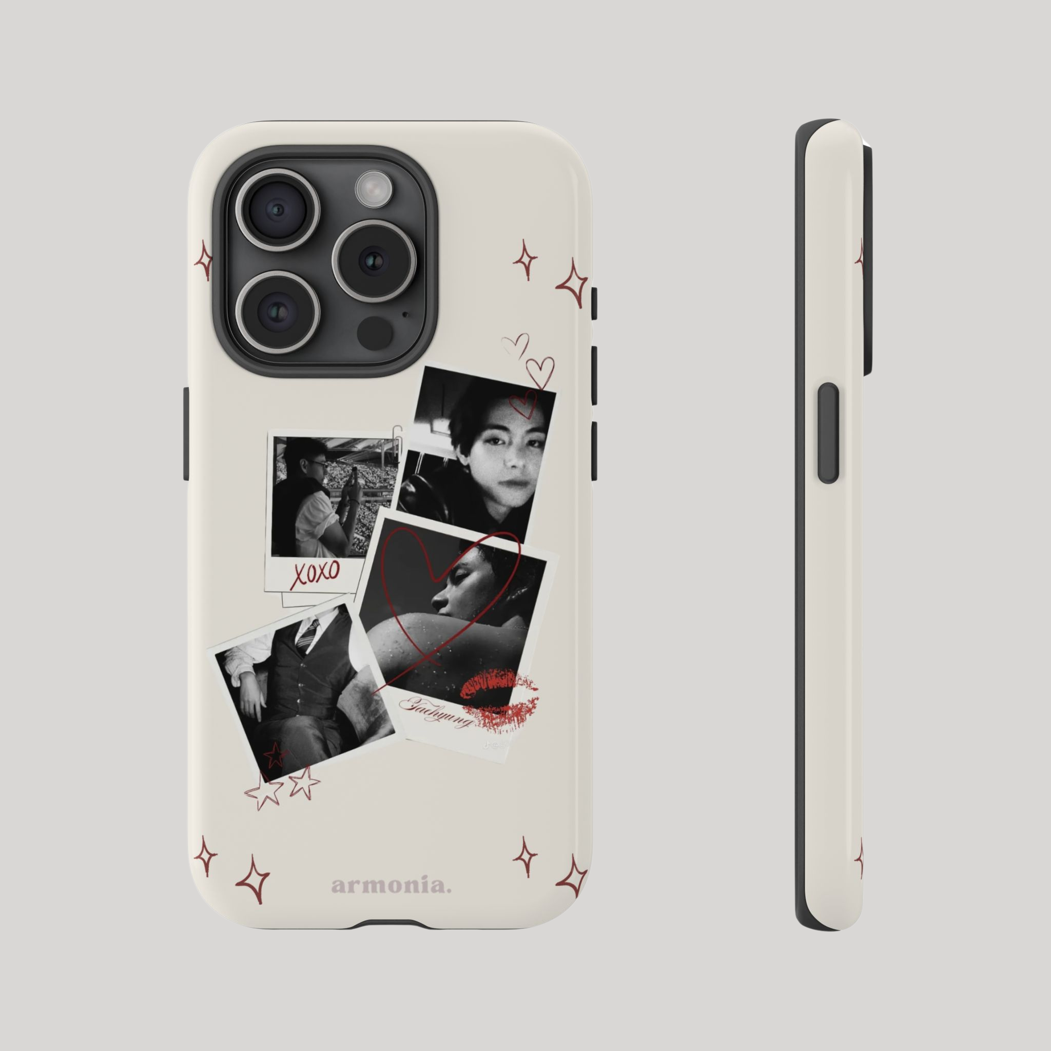 V (Kim Taehyung) ''XOXO'' Polaroid Love – Artistic Tough Phone Case Gift for ARMYs