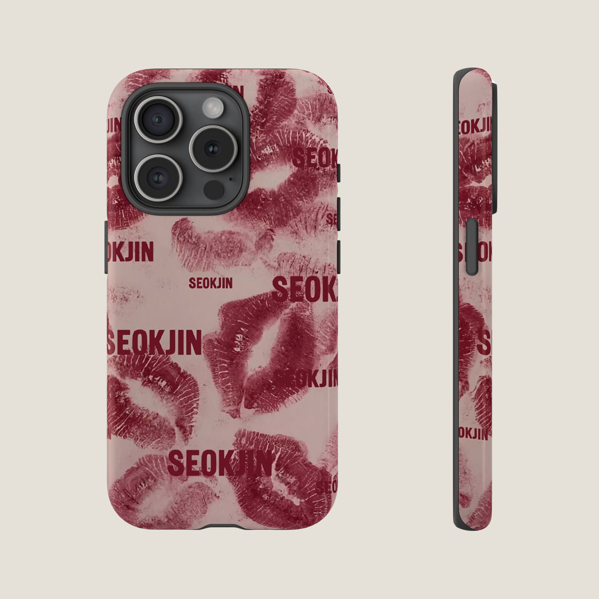 Jin ''Kissed You'' – Jin Fan Art Tough Phone Case Gift for BTS ARMYs