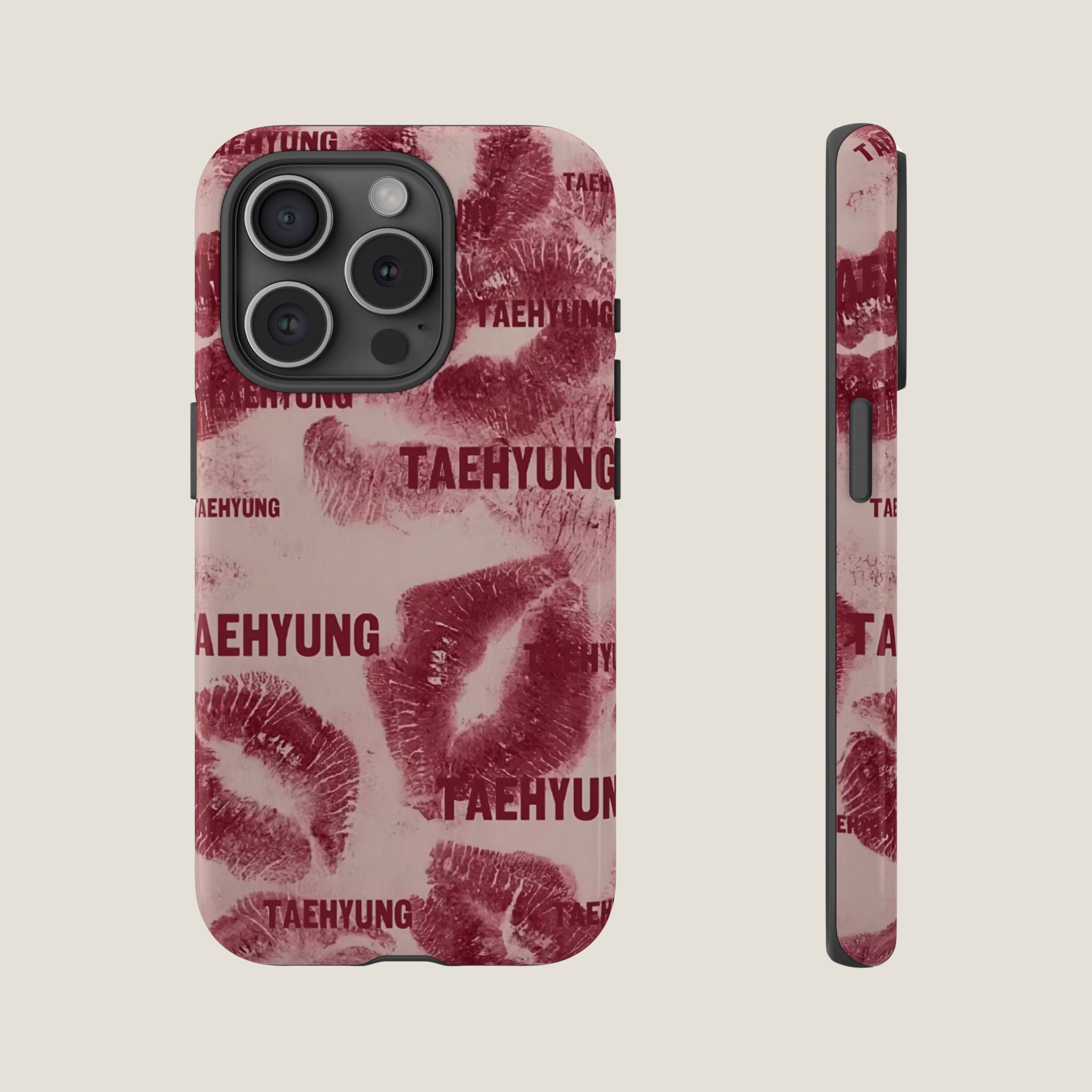 Kim Taehyung ''Kissed You'' – Taehyung Fan Art Tough Phone Case Gift for BTS ARMYs