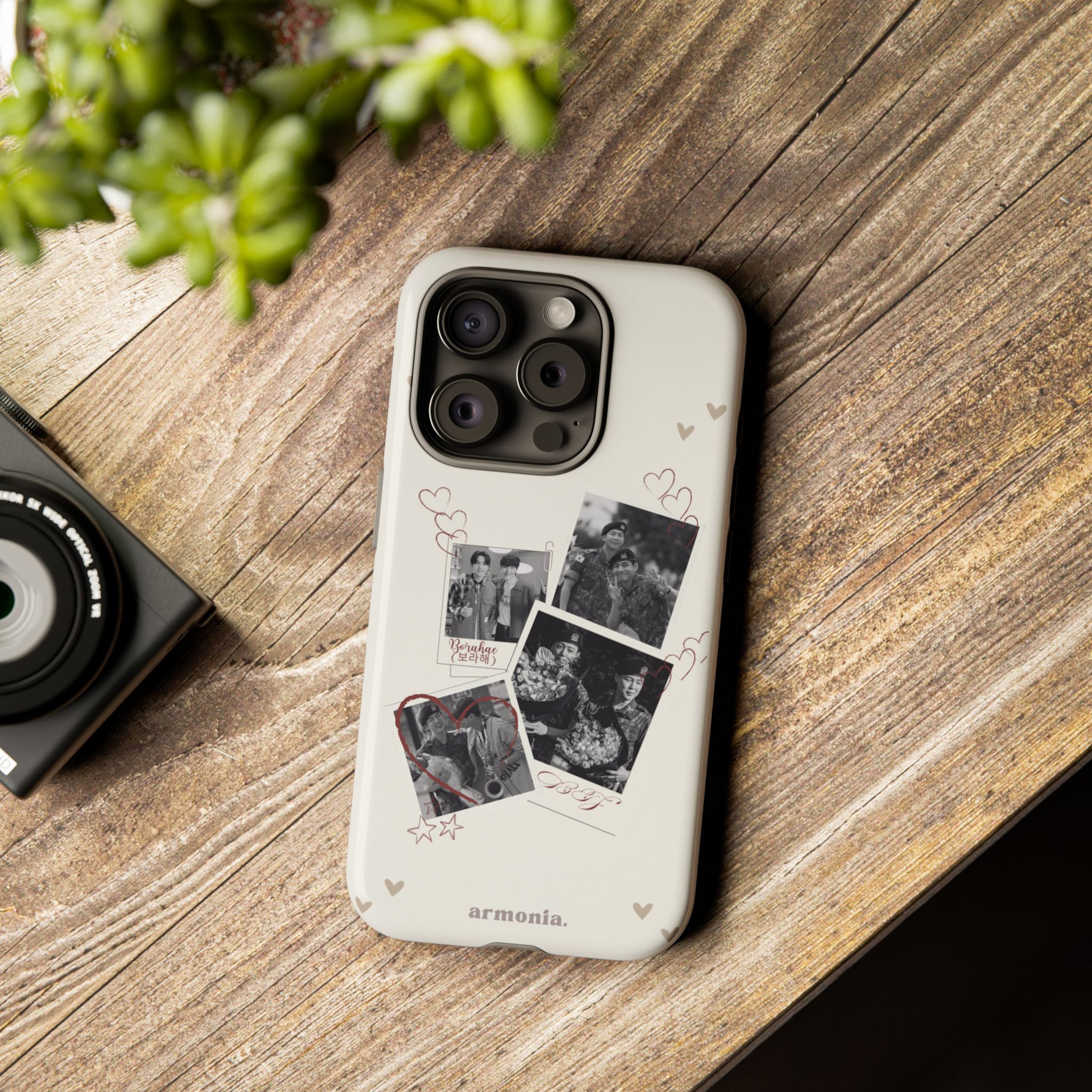 BTS ''Borahae'' Polaroid Love - Artistic Tough Phone Case Gift For ARMYs