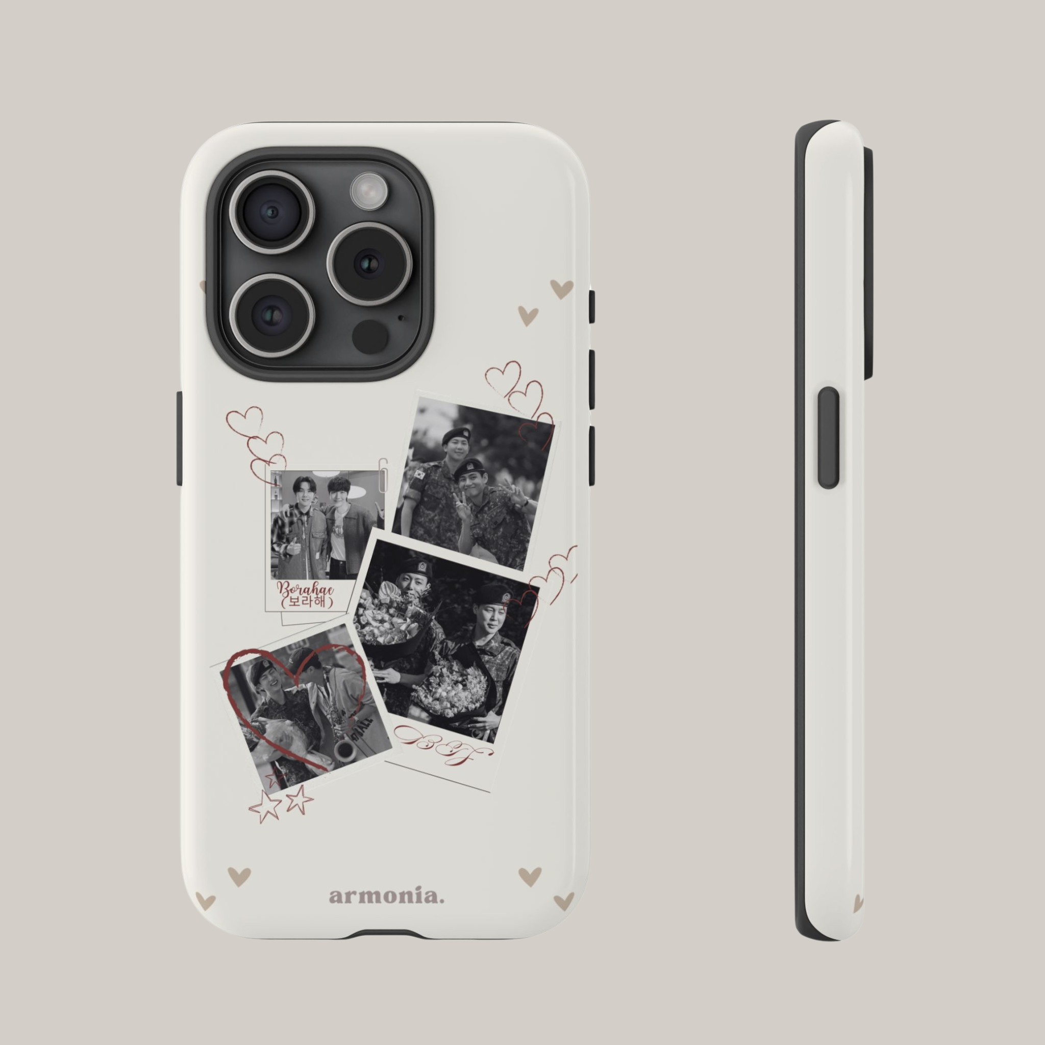 BTS ''Borahae'' Polaroid Love - Artistic Tough Phone Case Gift For ARMYs