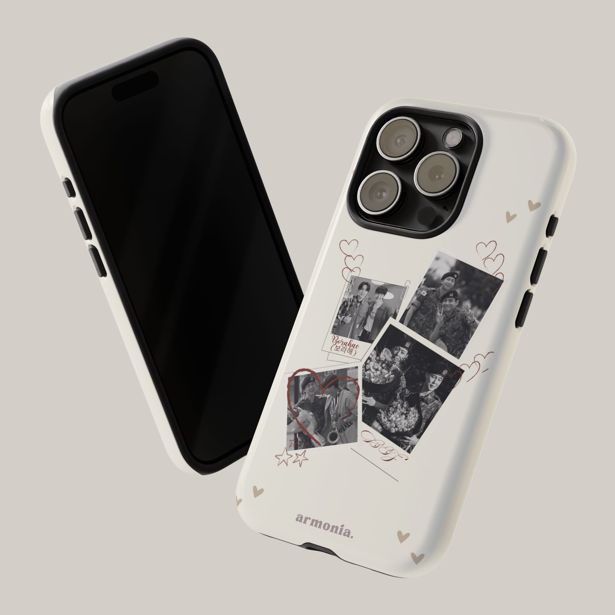 BTS ''Borahae'' Polaroid Love - Artistic Tough Phone Case Gift For ARMYs