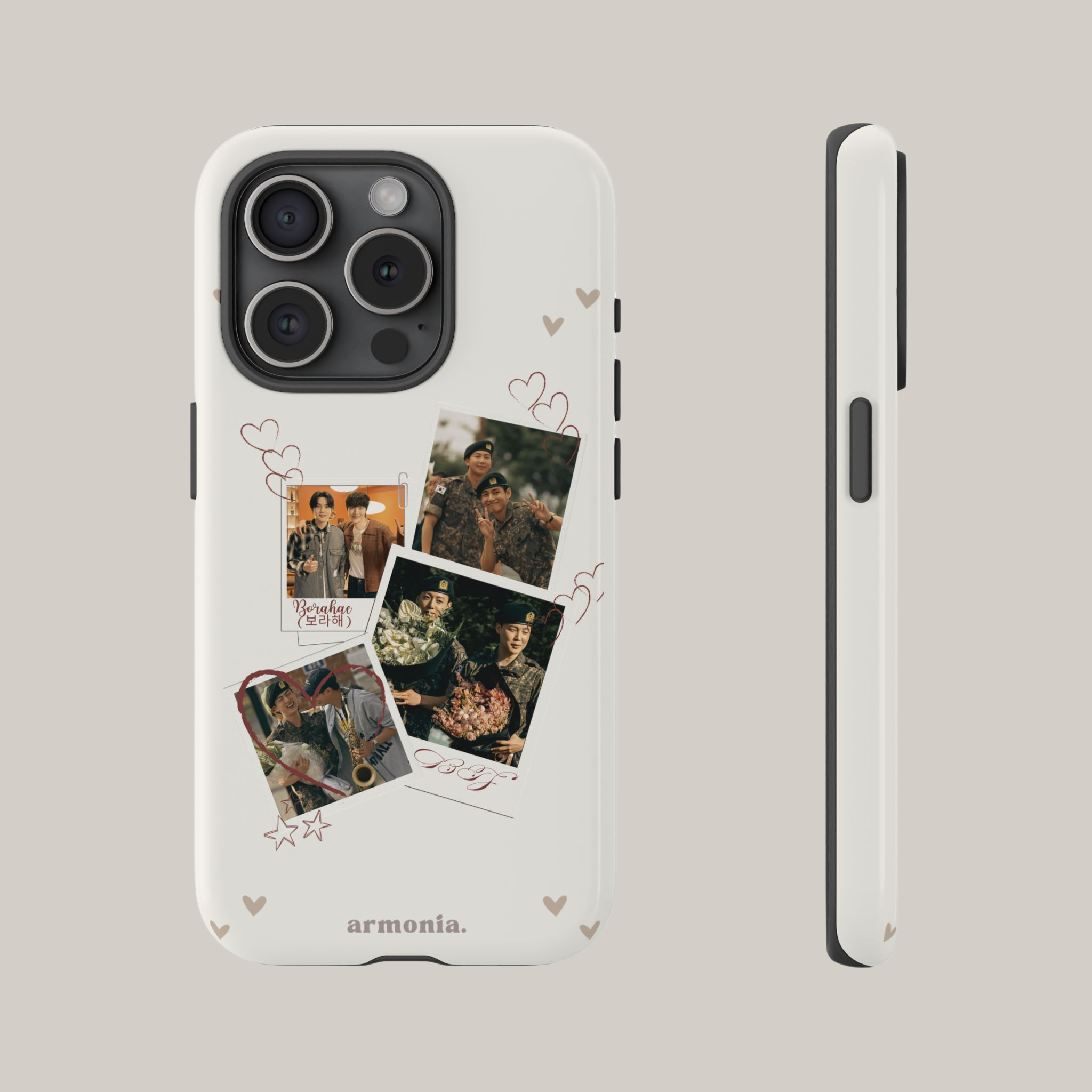 BTS ''Borahae'' Polaroid Love - Artistic Tough Phone Case Gift For ARMYs