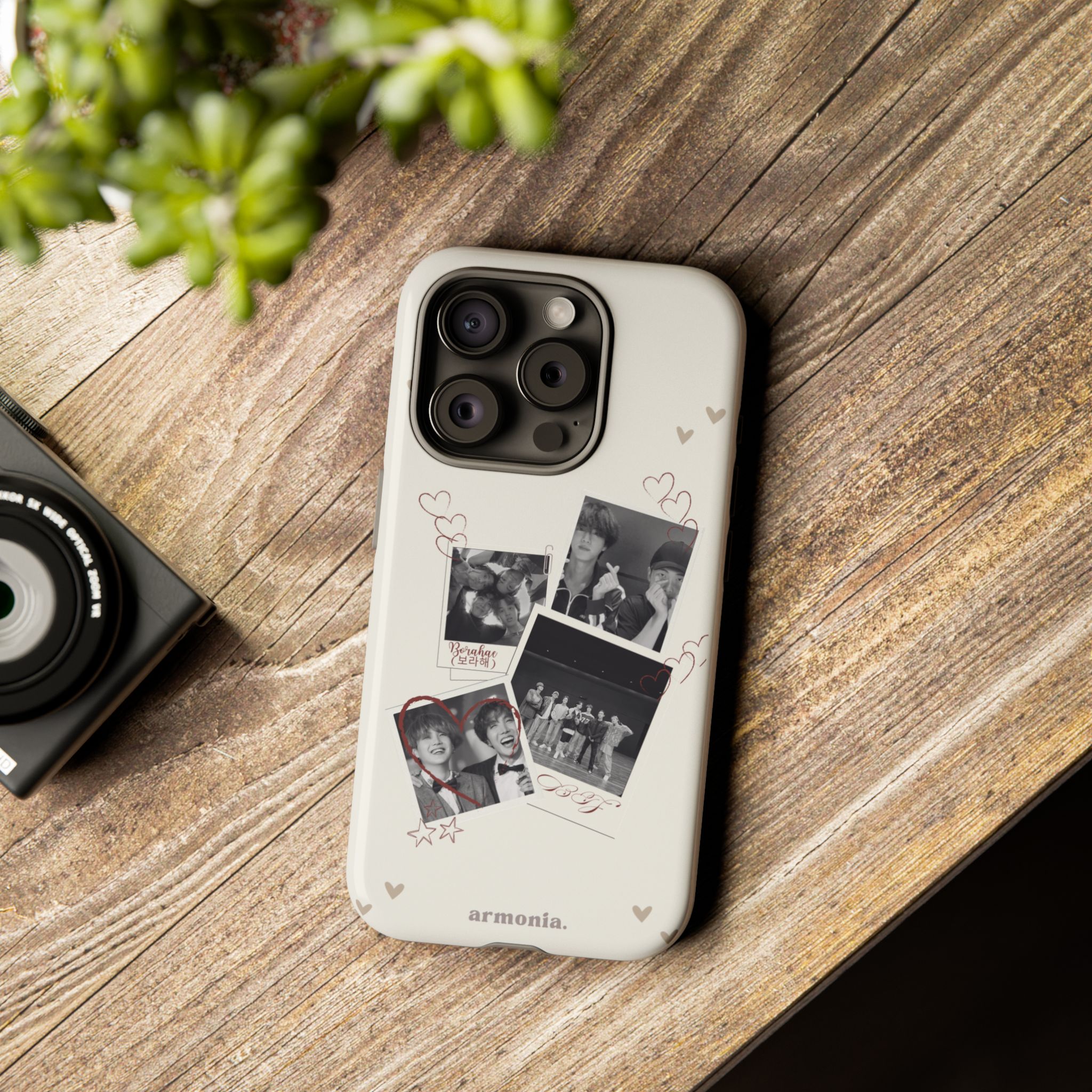 BTS ''Borahae'' Polaroid Love - Artistic Tough Phone Case Gift For ARMYs