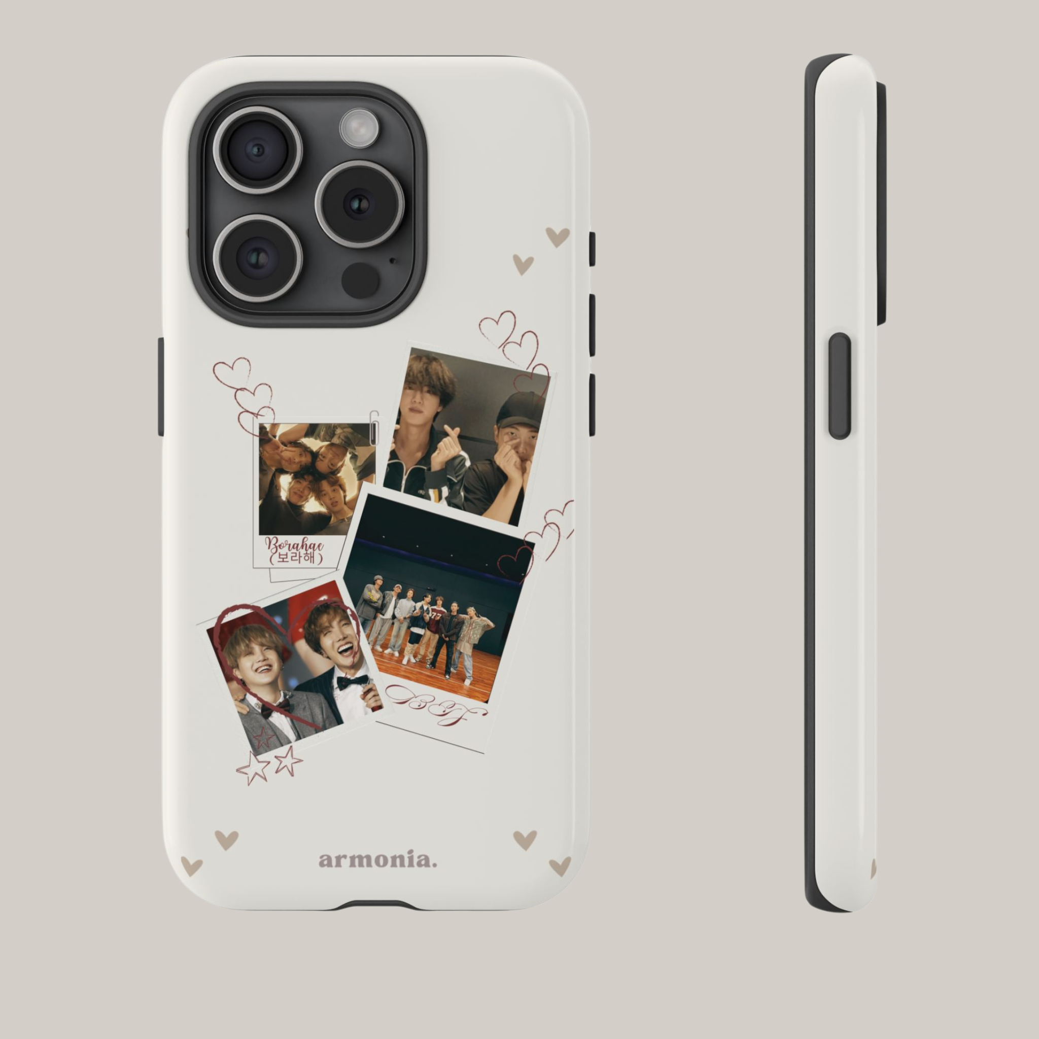 BTS ''Borahae'' Polaroid Love - Artistic Tough Phone Case Gift For ARMYs