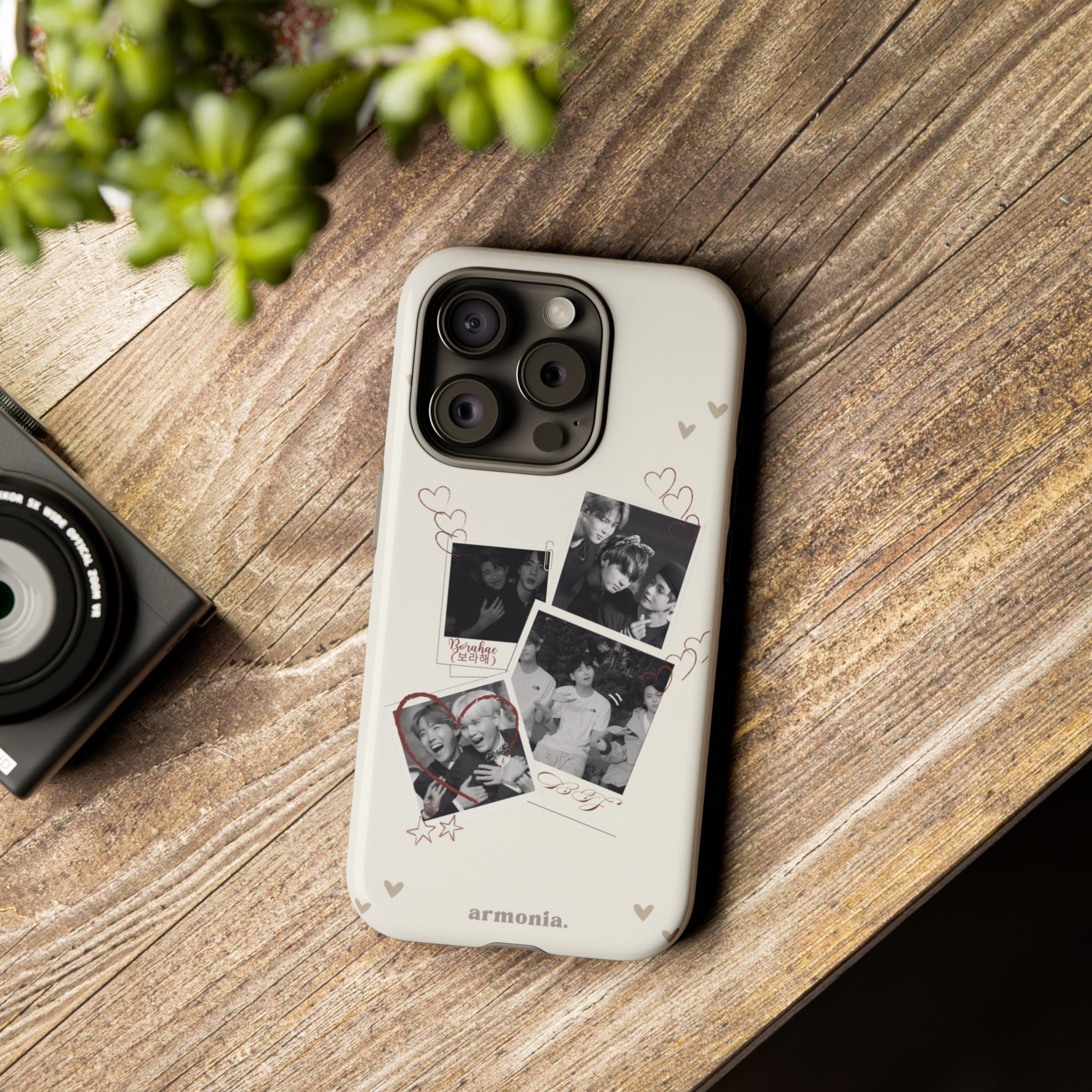 BTS ''Borahae'' Polaroid Love - Artistic Tough Phone Case Gift For ARMYs