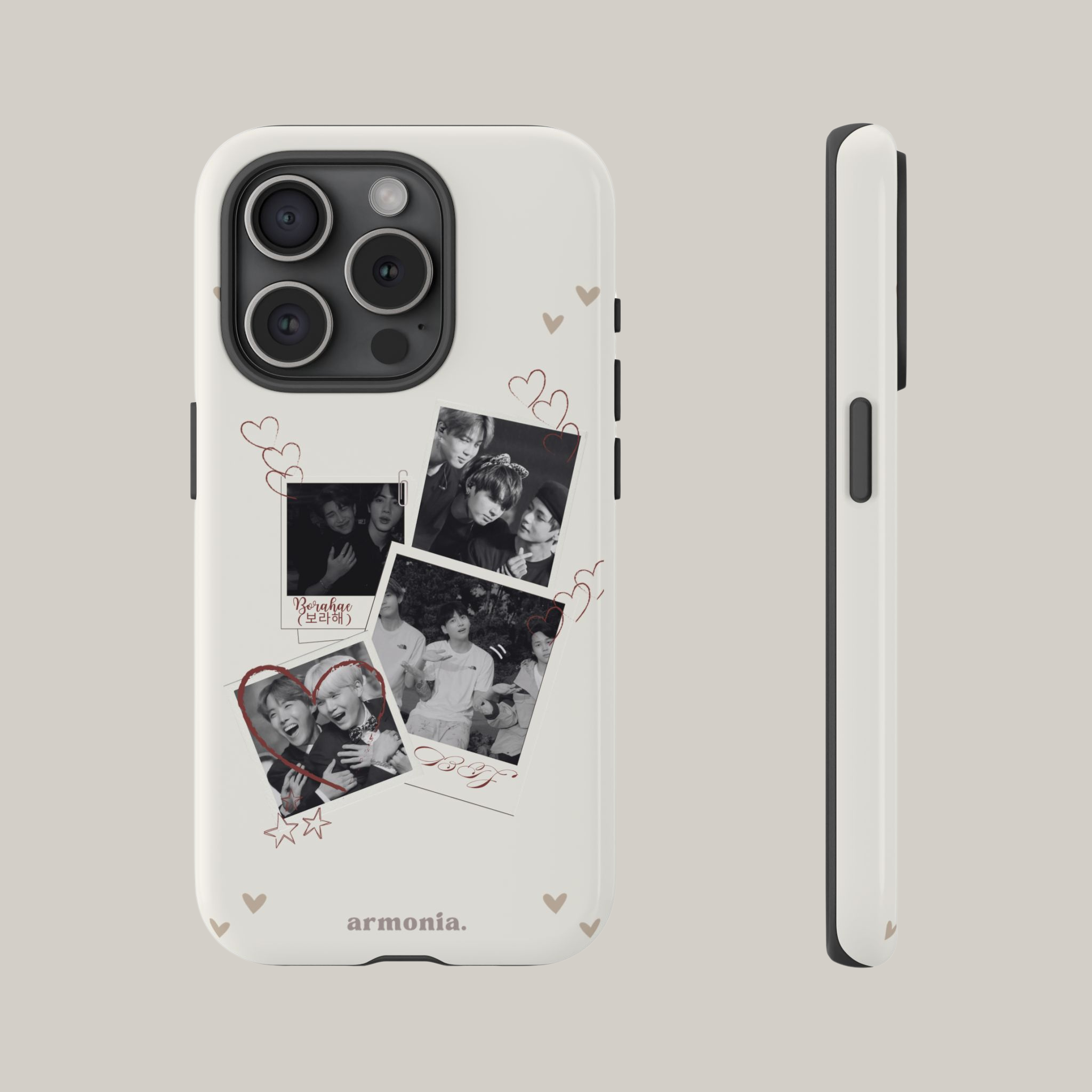 BTS ''Borahae'' Polaroid Love - Artistic Tough Phone Case Gift For ARMYs