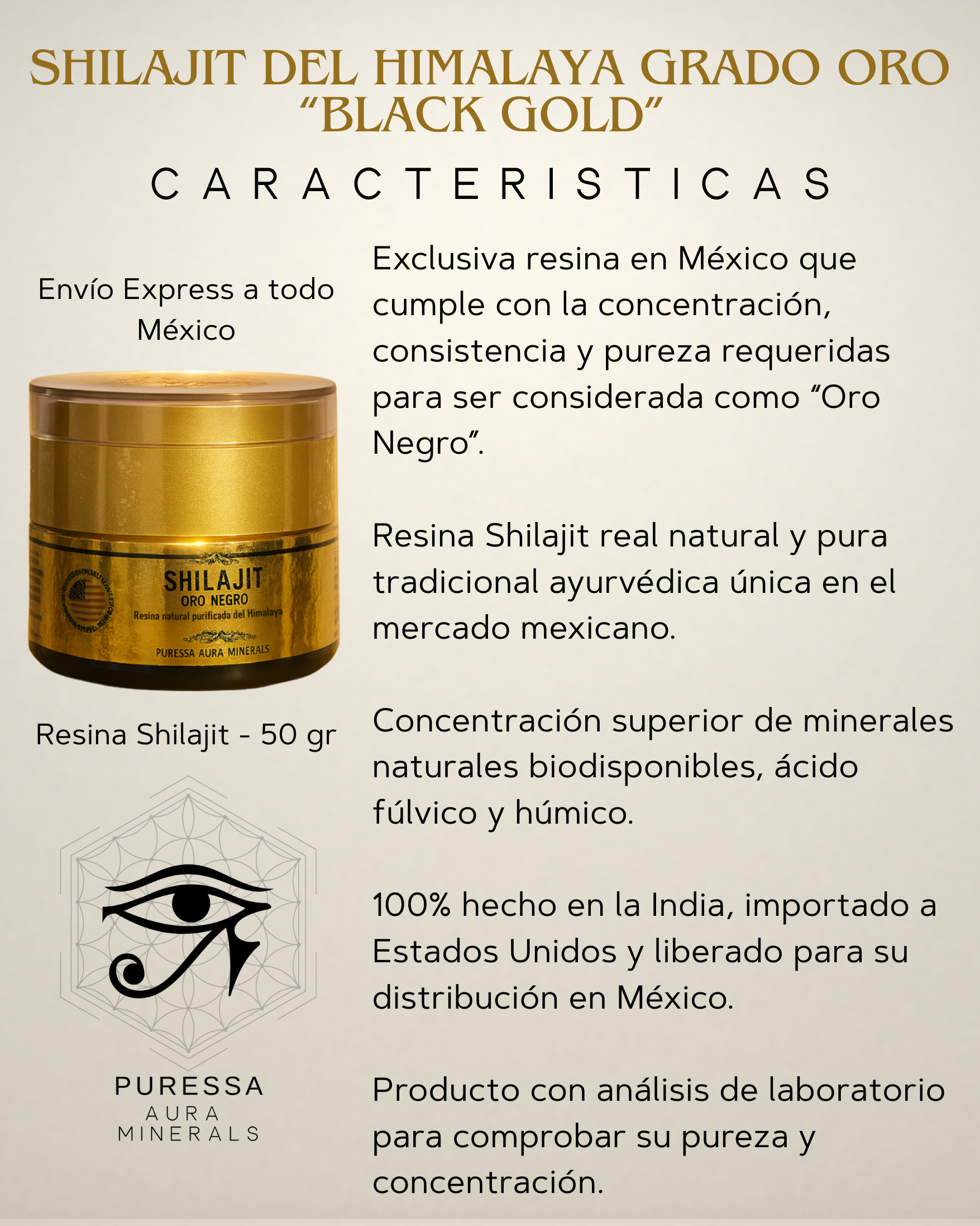 Shilajit del Himalaya Grado Oro