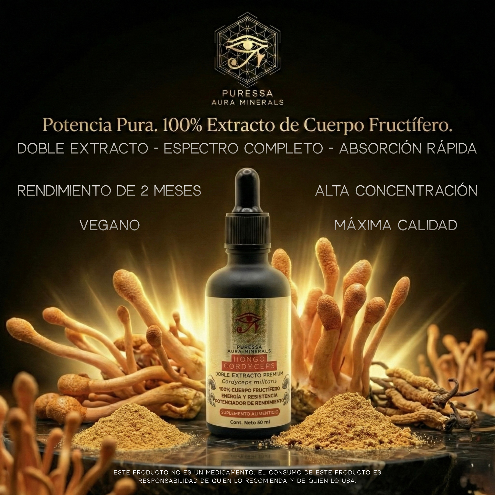 Hongo Cordyceps Doble Extracto - 50 ml