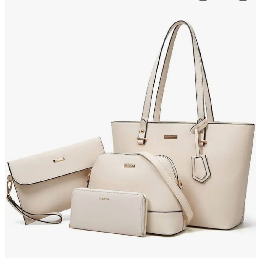 Elegant Beige Handbag Set