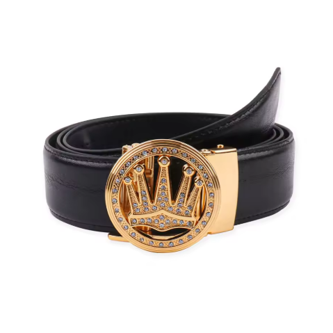 Luxury Black Leather Belt