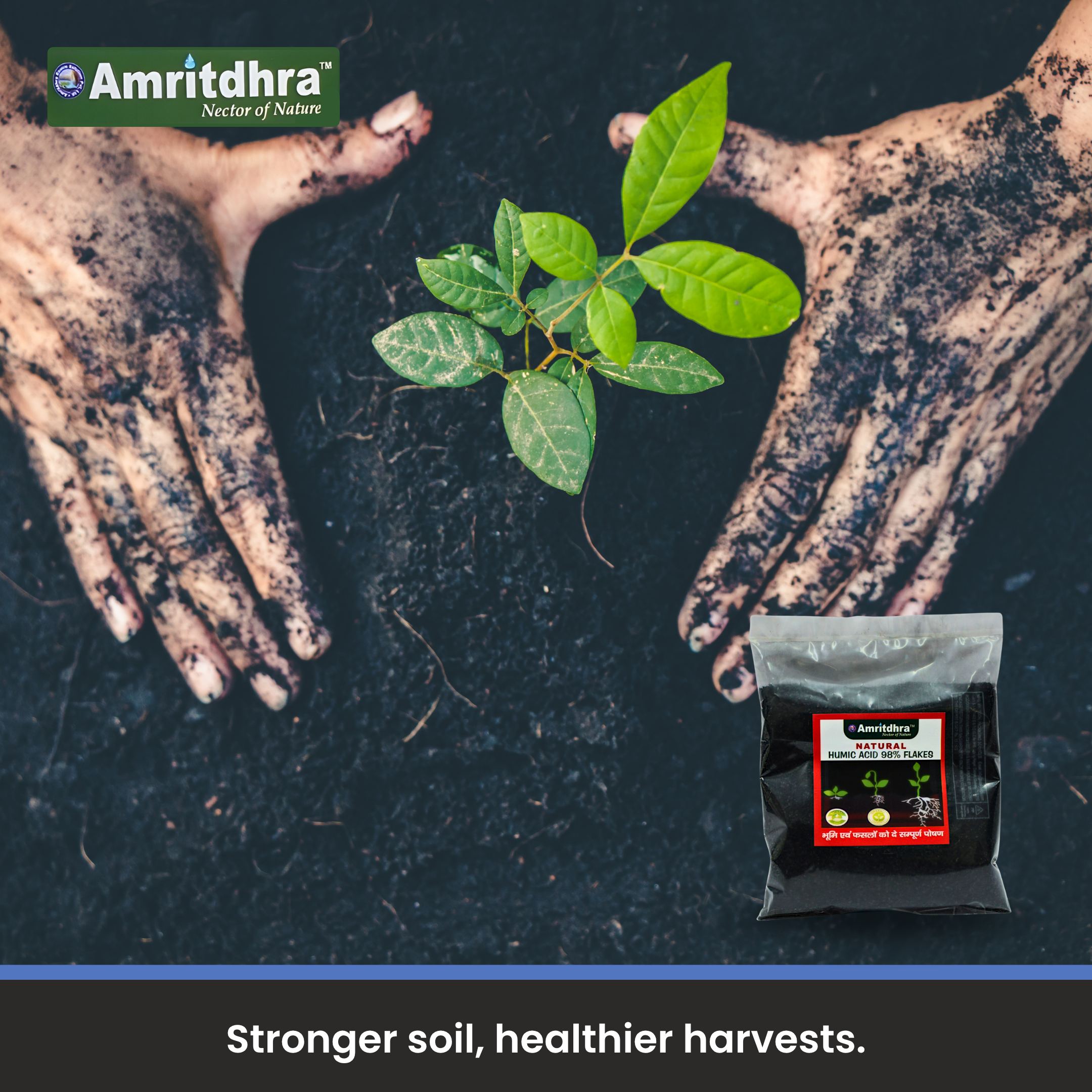 Amritdhara Natural Humic Acid 80% Flakes