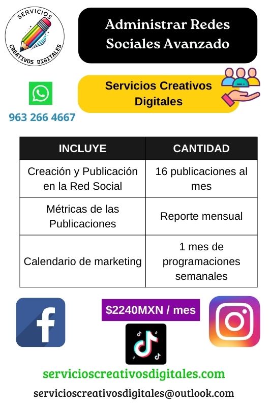 Manejo de Redes Sociales Avanzado