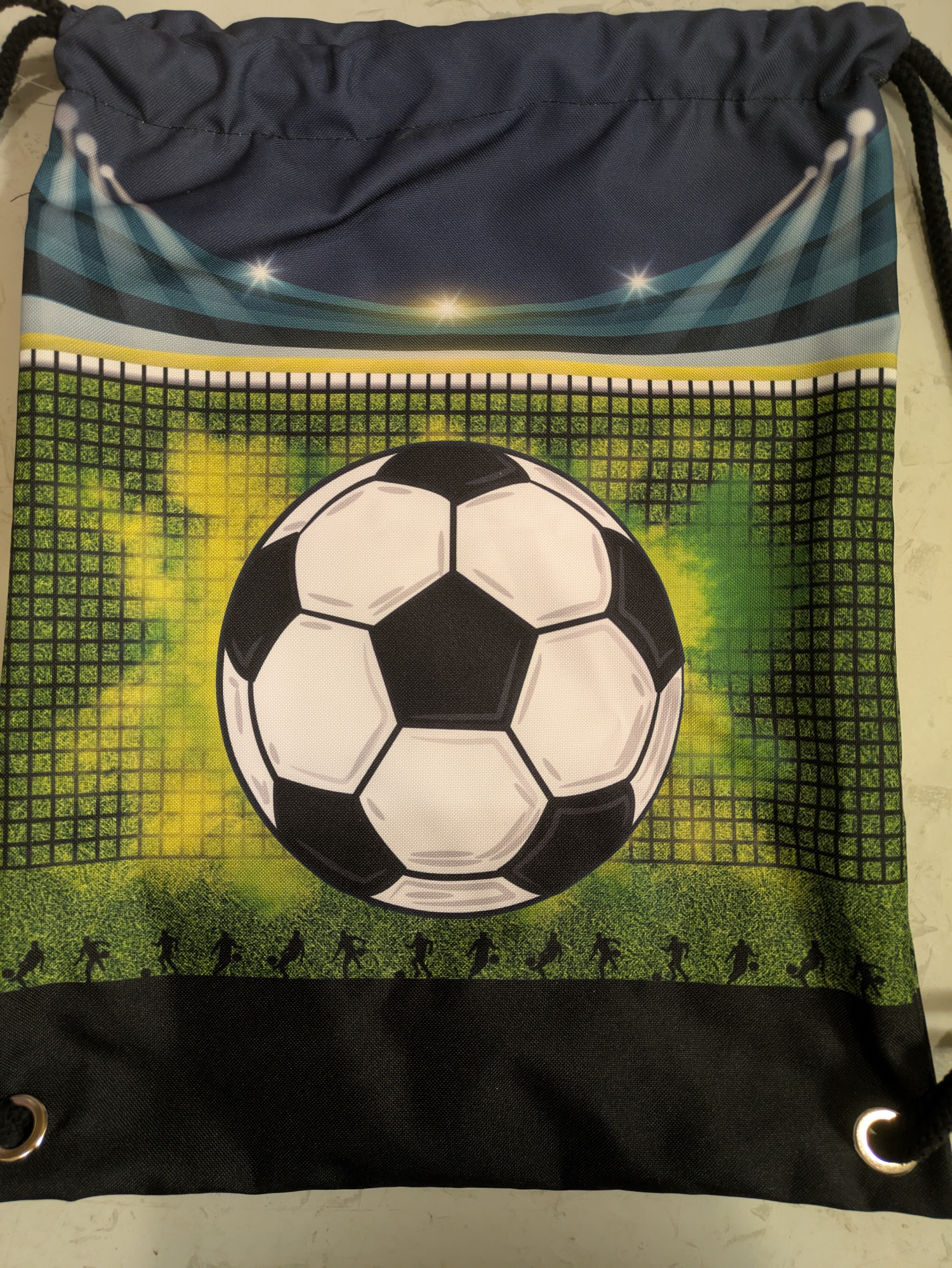 Sportbeutel / Rucksack mit Fußballmuster
