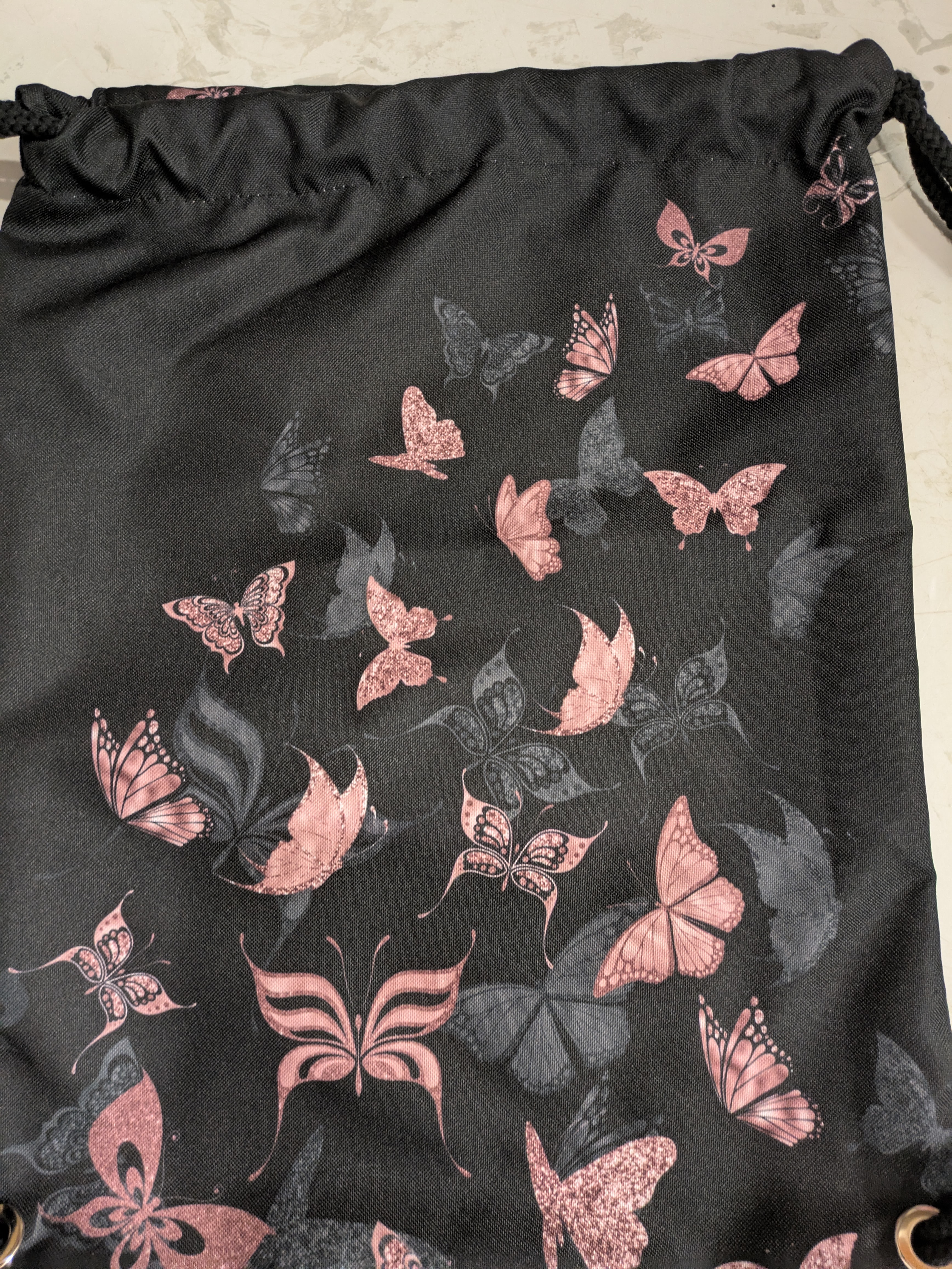 Turnbeutel mit Schmetterlingsmuster Groß