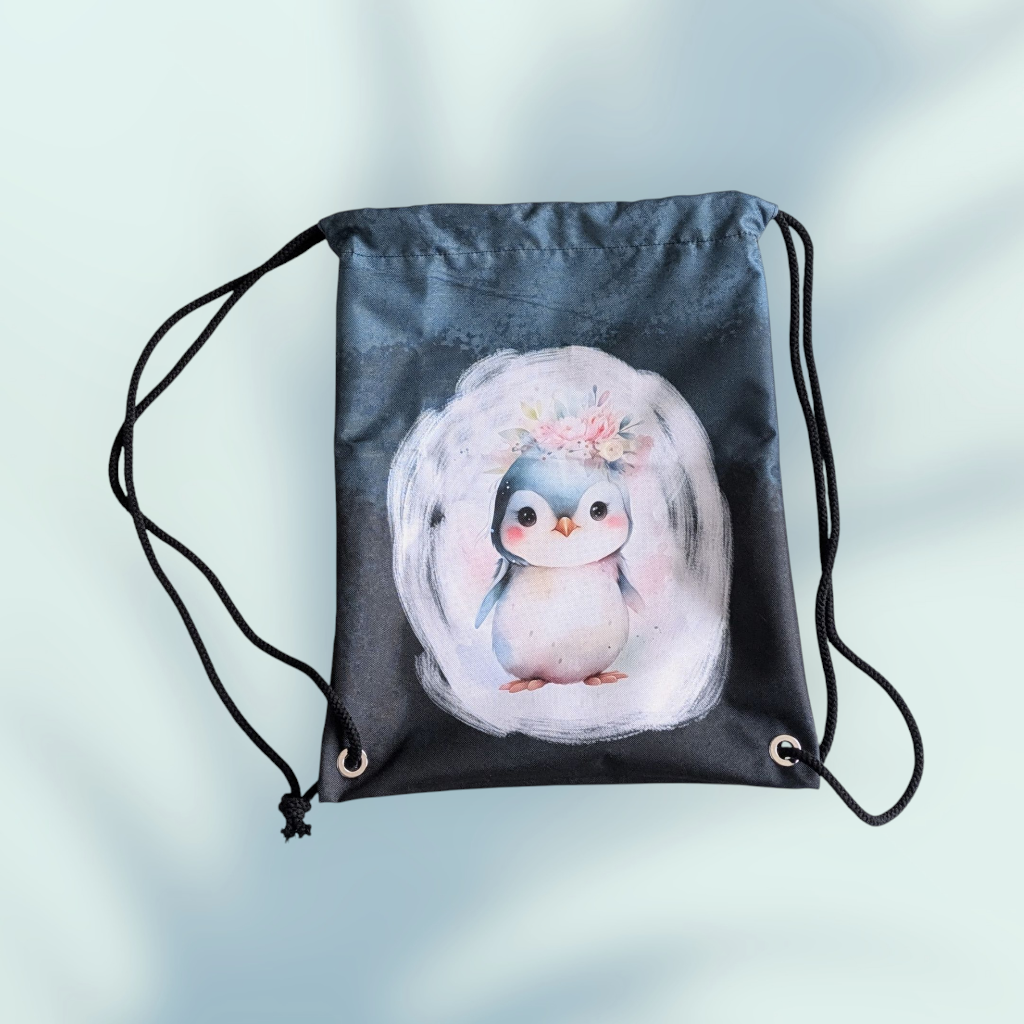 Turnbeutel / Rucksack mit Pinguin-Motiv