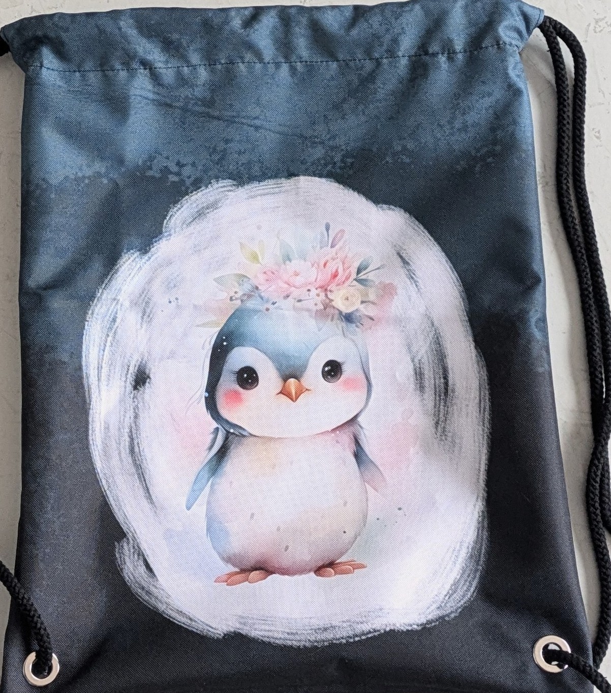 Turnbeutel / Rucksack mit Pinguin-Motiv