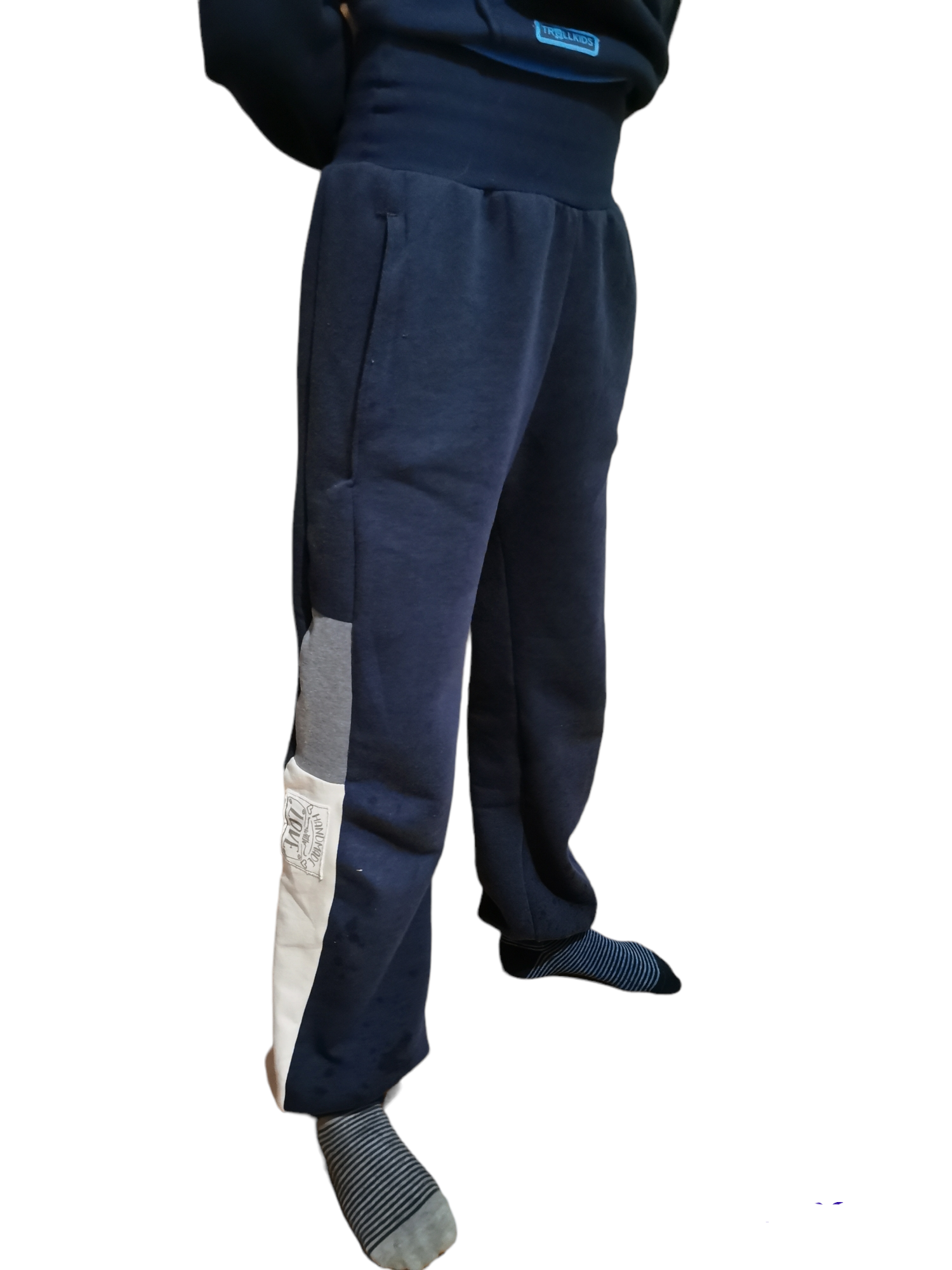 Dunkelblaue Pumphose / Jogger in den Gr.50/56 bis 140 aus Jersey 