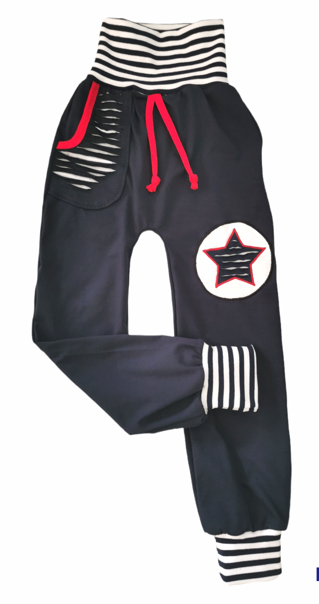 Kinder-Jogginghose ,,roter Stern" in den Größen 50/56 bis 140 aus Jersey 