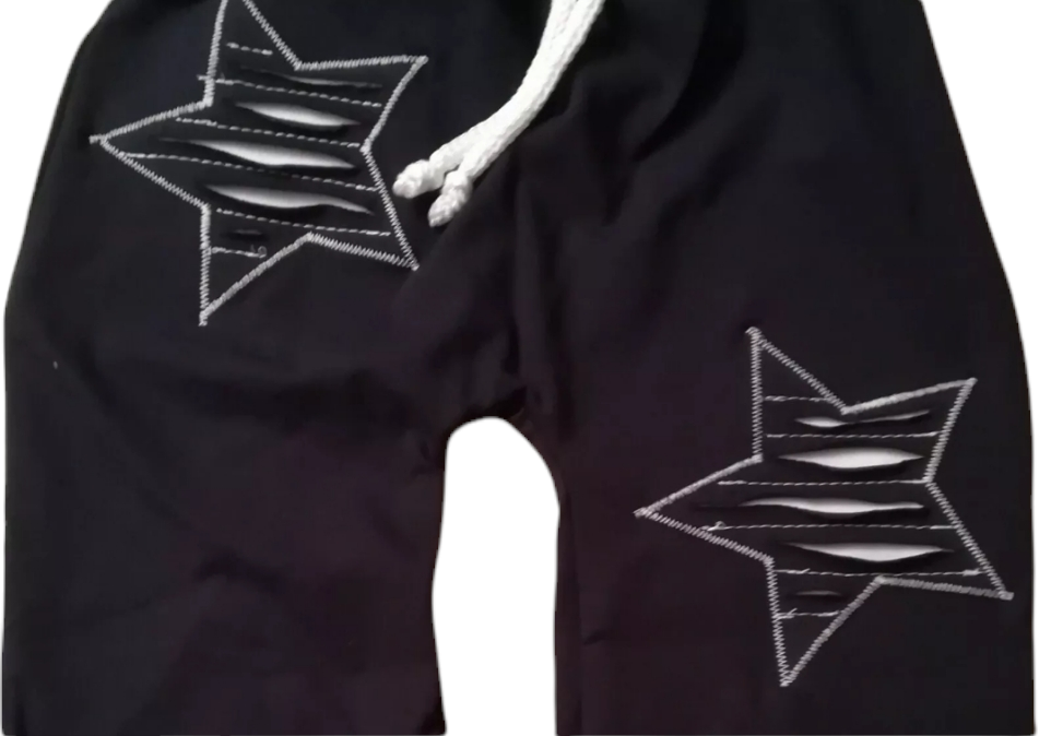 Kinderhose mit ,, weißen Sternen " in den Gr. 50/56 bis 140 aus Jersey 