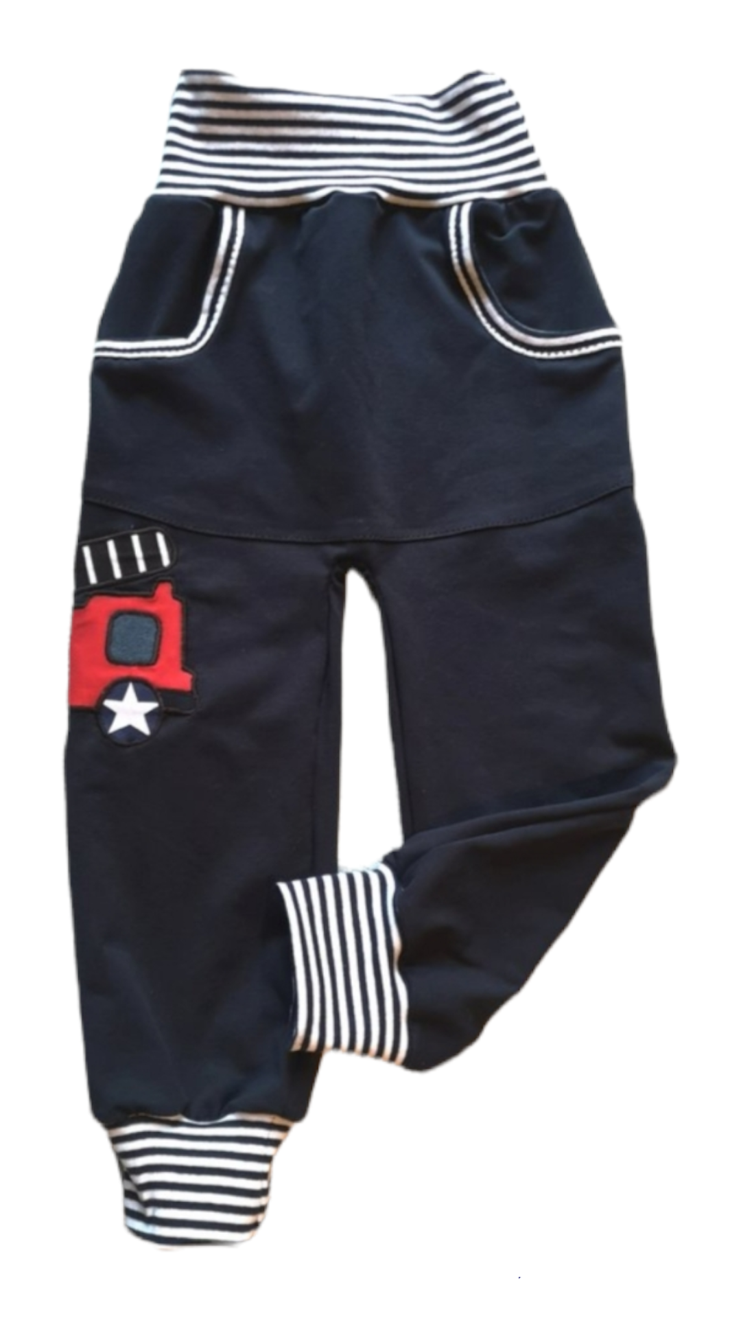 Kinderhose / Jogger ,, Feuerwehr" in den Gr. 62/68 bis 140 aus Jersey