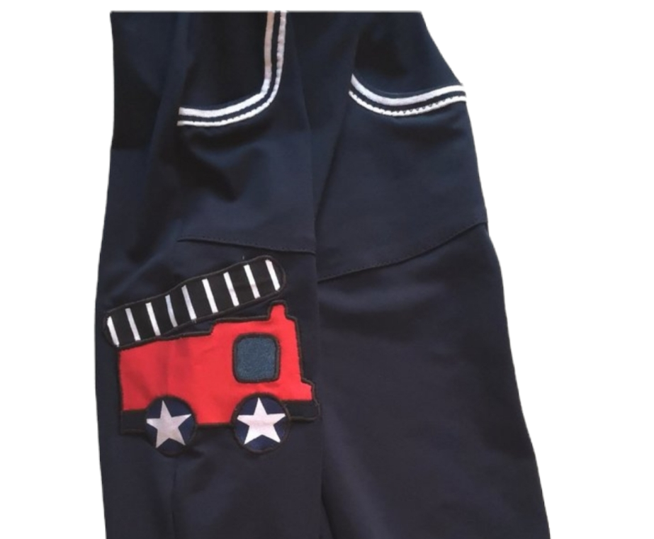 Kinderhose / Jogger ,, Feuerwehr" in den Gr. 62/68 bis 140 aus Jersey