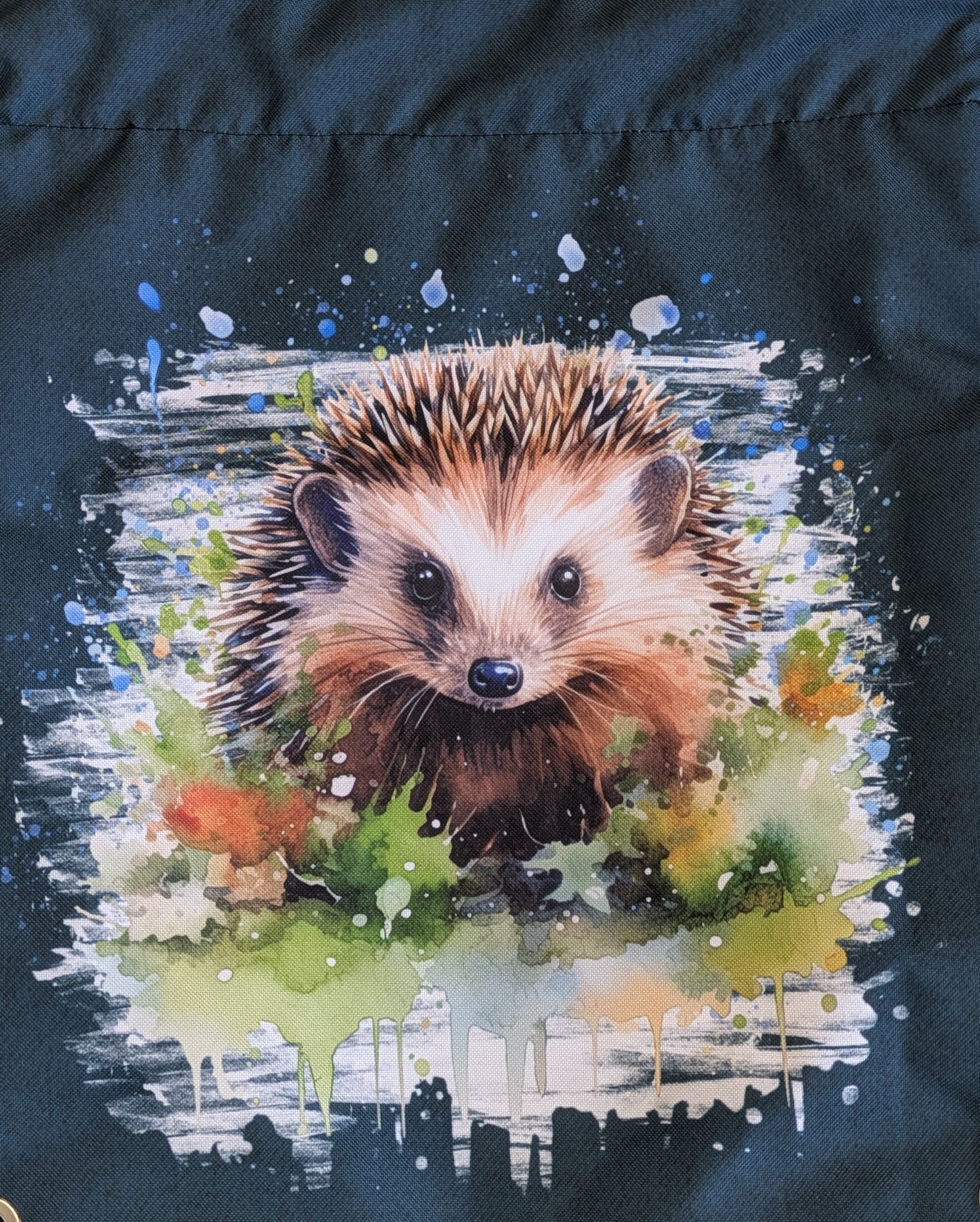 Rucksack/Turnbeutel mit Igel-Motiv