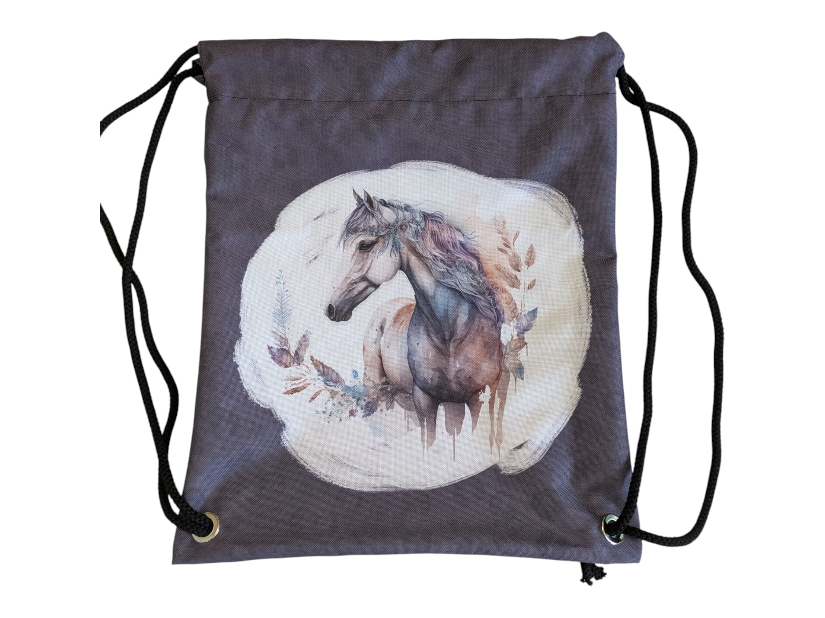 Turnbeutel mit Pferdemotiv