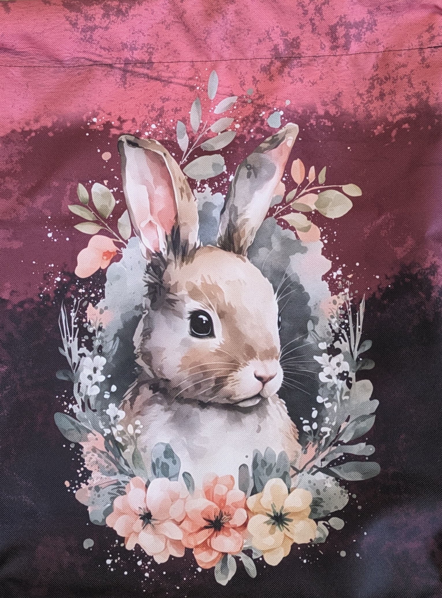 Turnbeutel mit Hasenmotiv