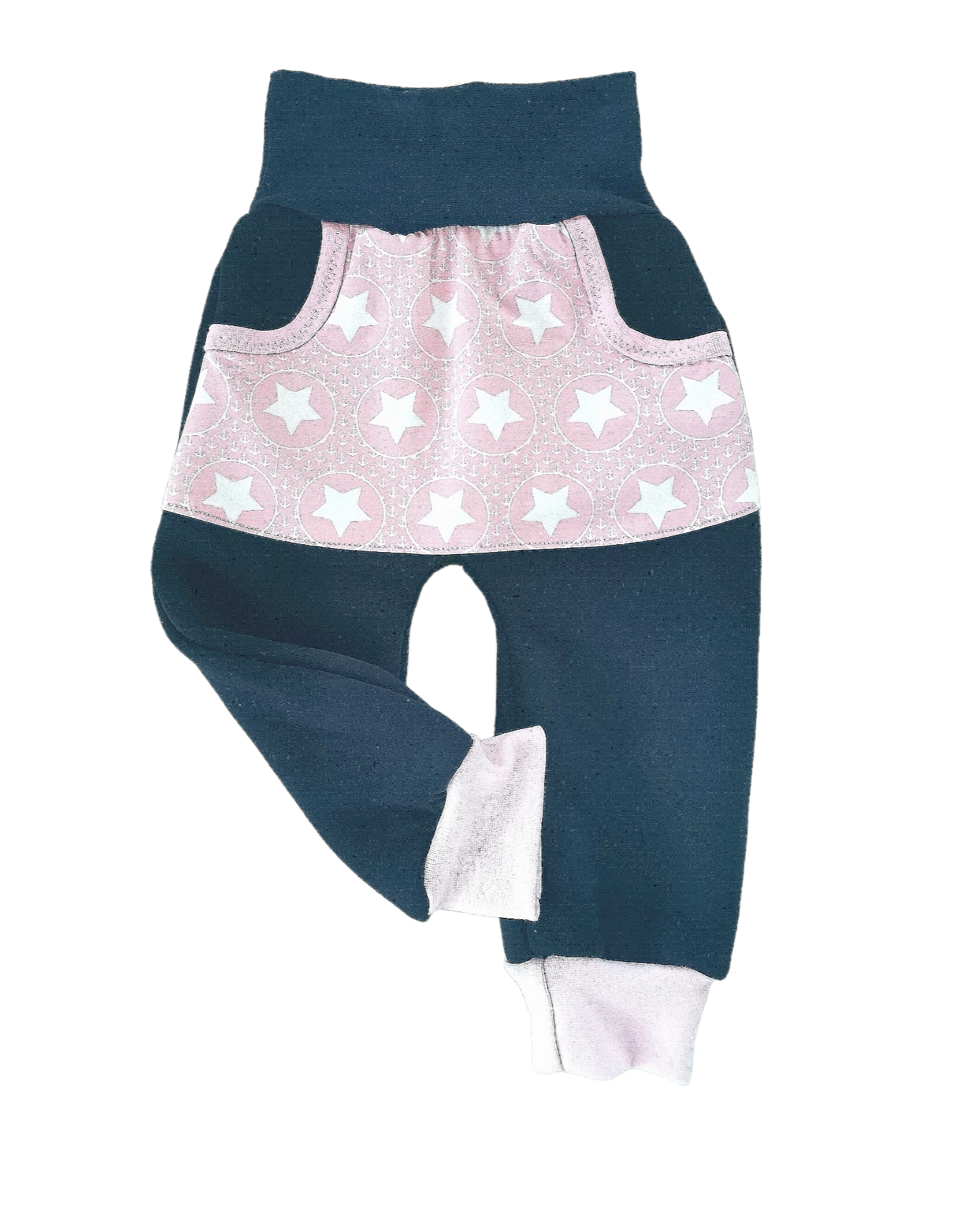 Kinderhose mit kleinen Ankern und Sternen in den Größen 50/56 bis 134 aus Sweat