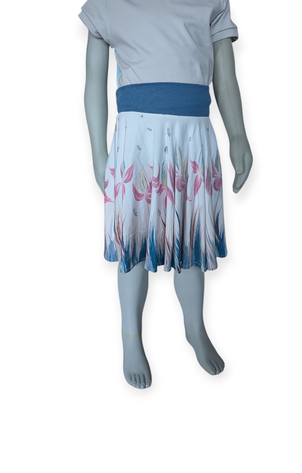 Mädchenrock mit Blumenmuster in den Größen 98/194 und 110/116 